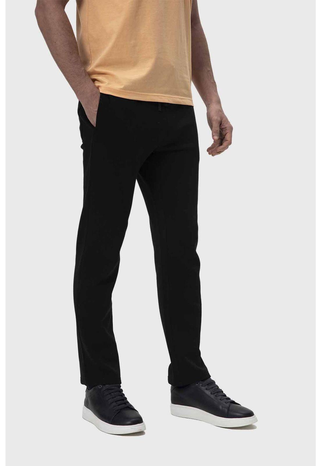 Pantalón Buzo Hombre Calce Recto Negro - lV-1