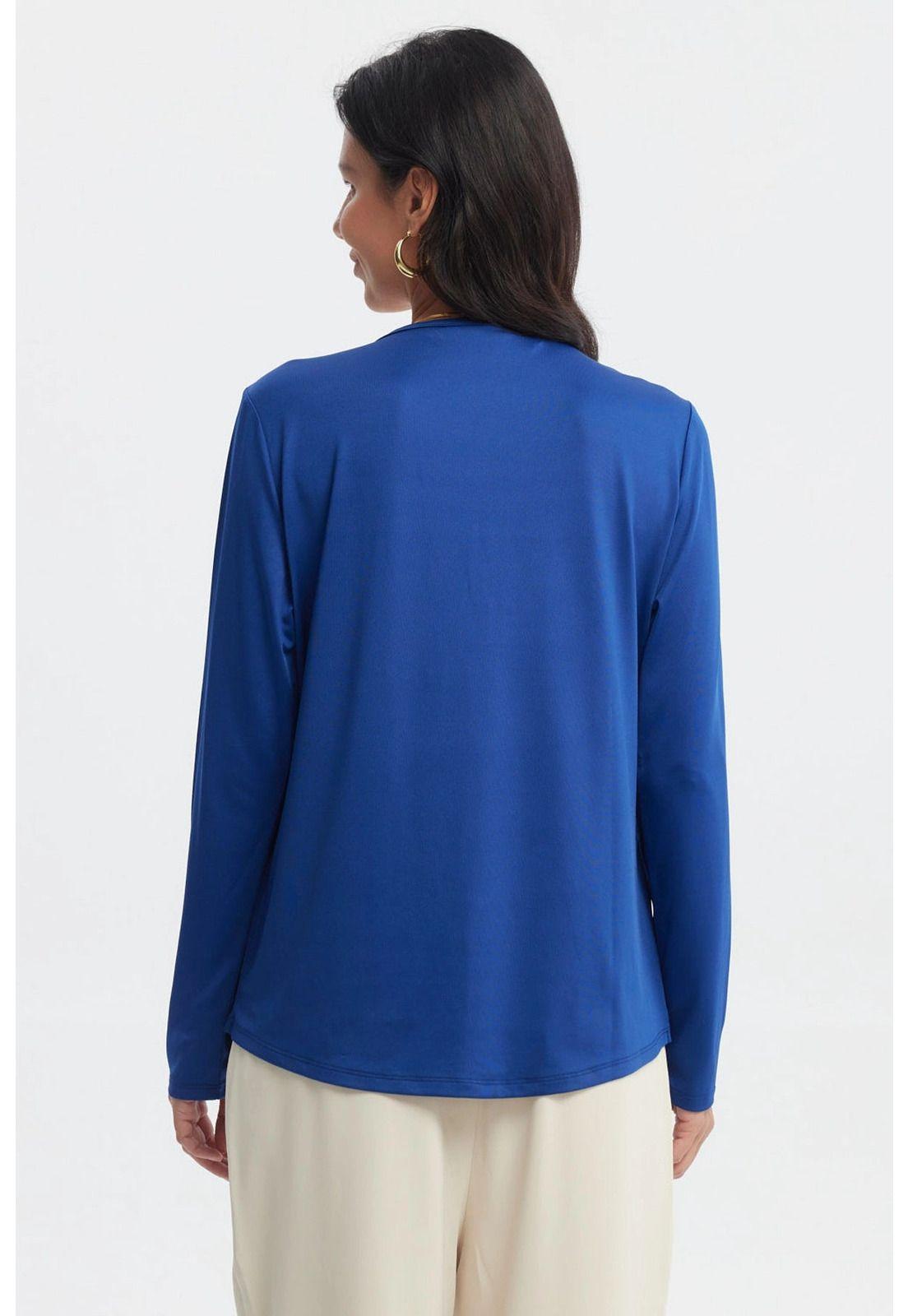 Polera Mujer Slim Azul-2