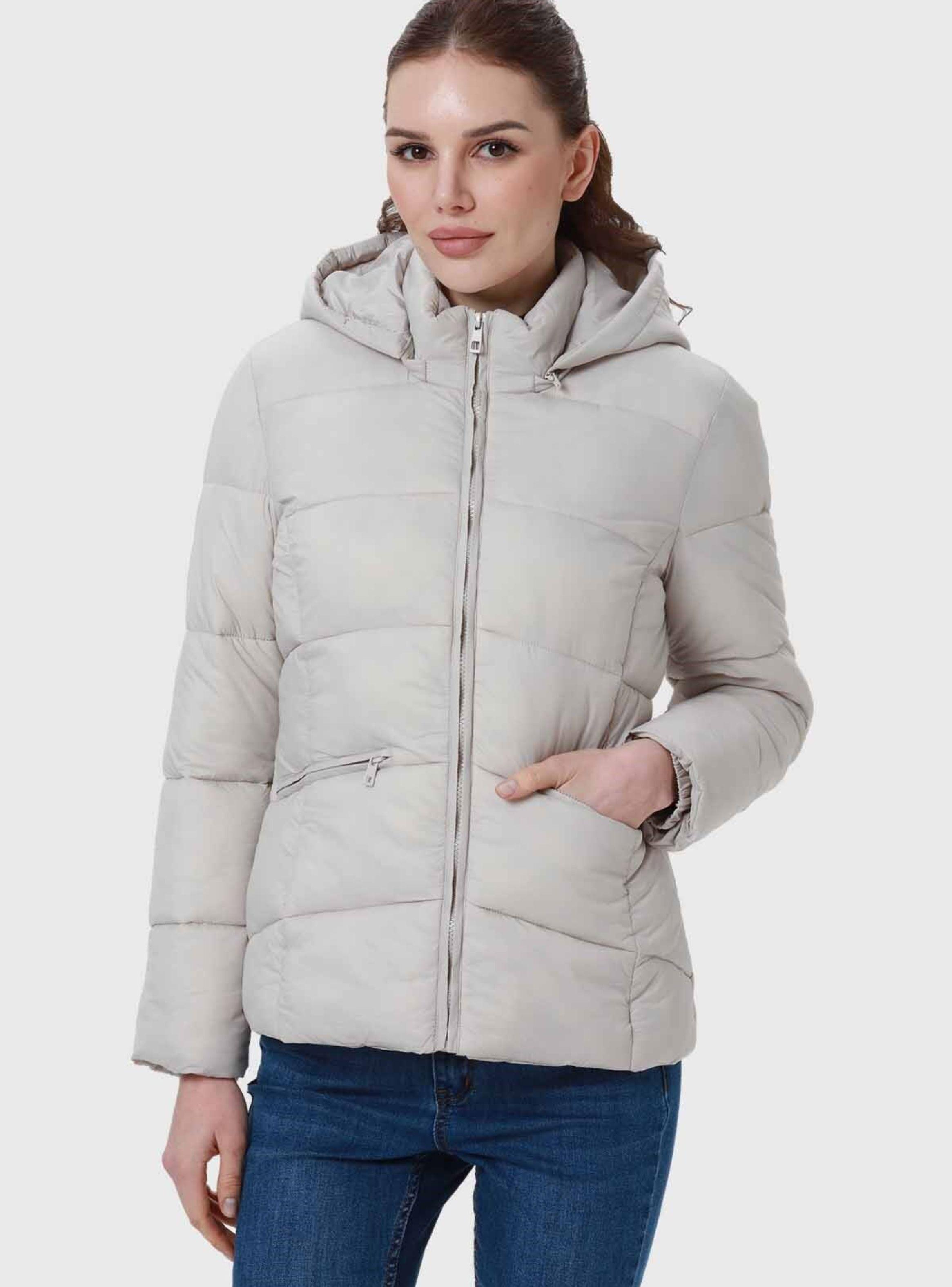 Parka Mujer Puffa Corta Beige-0