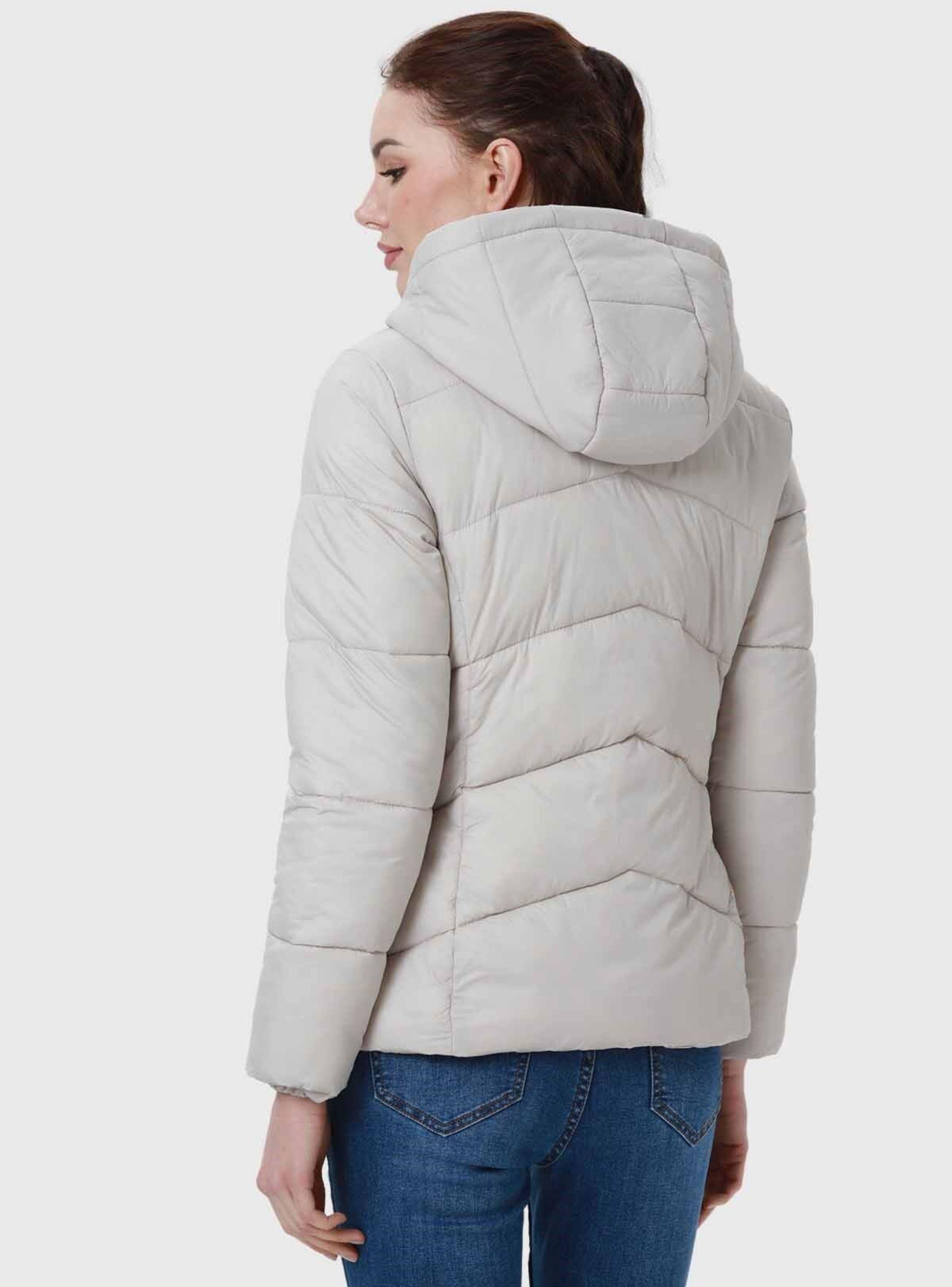 Parka Mujer Puffa Corta Beige-1