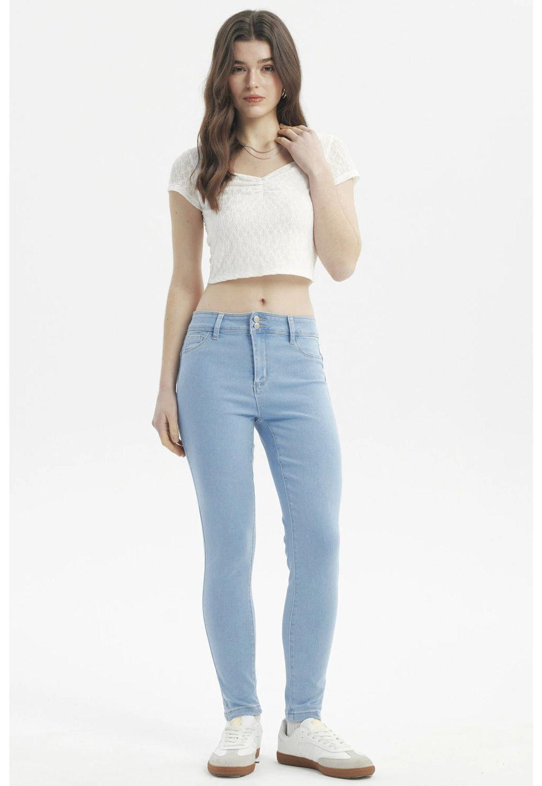 Jeans Mujer Jenny Skinny Celeste-3