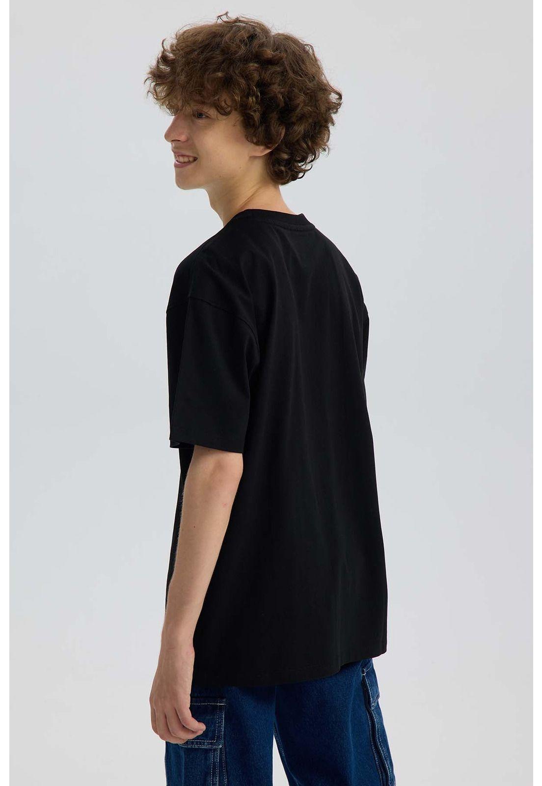 Polera Niño Con Print Negro-2