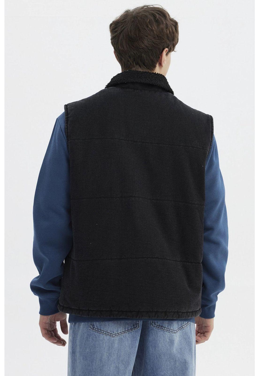 Chaqueta Hombre Cuello Camisero Gris-2