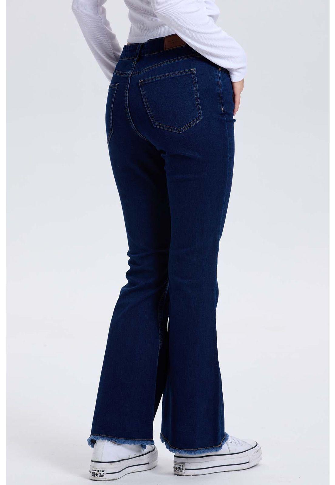 Jeans Mujer Monse Flare Azul Oscuro-2