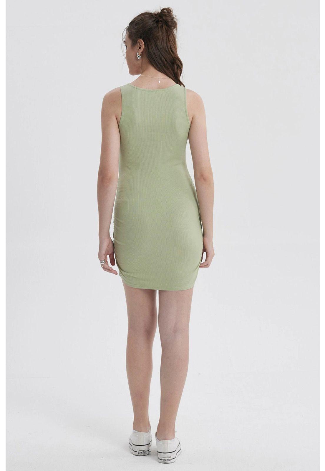 Vestido Mujer Tubo Verde Claro-2