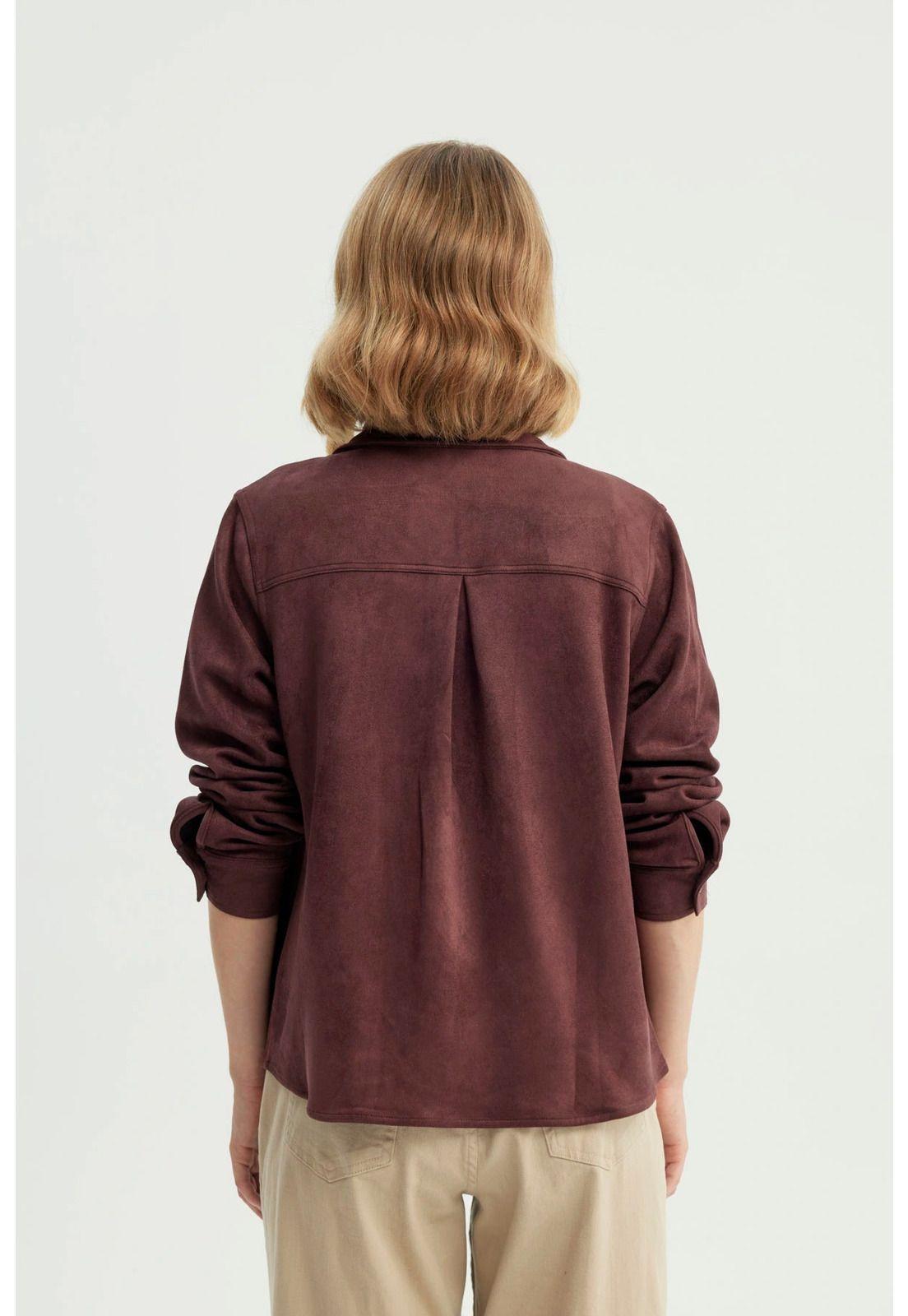 Chaqueta Mujer Regular Vino-2