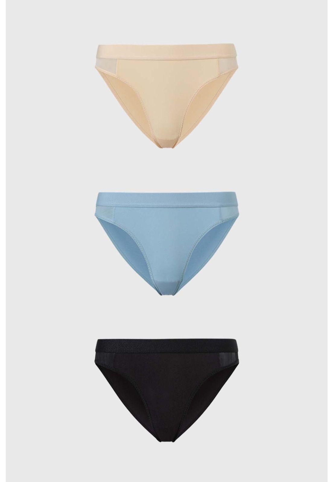 Calzón Mujer Tripack Bikini Algodón Negro-0