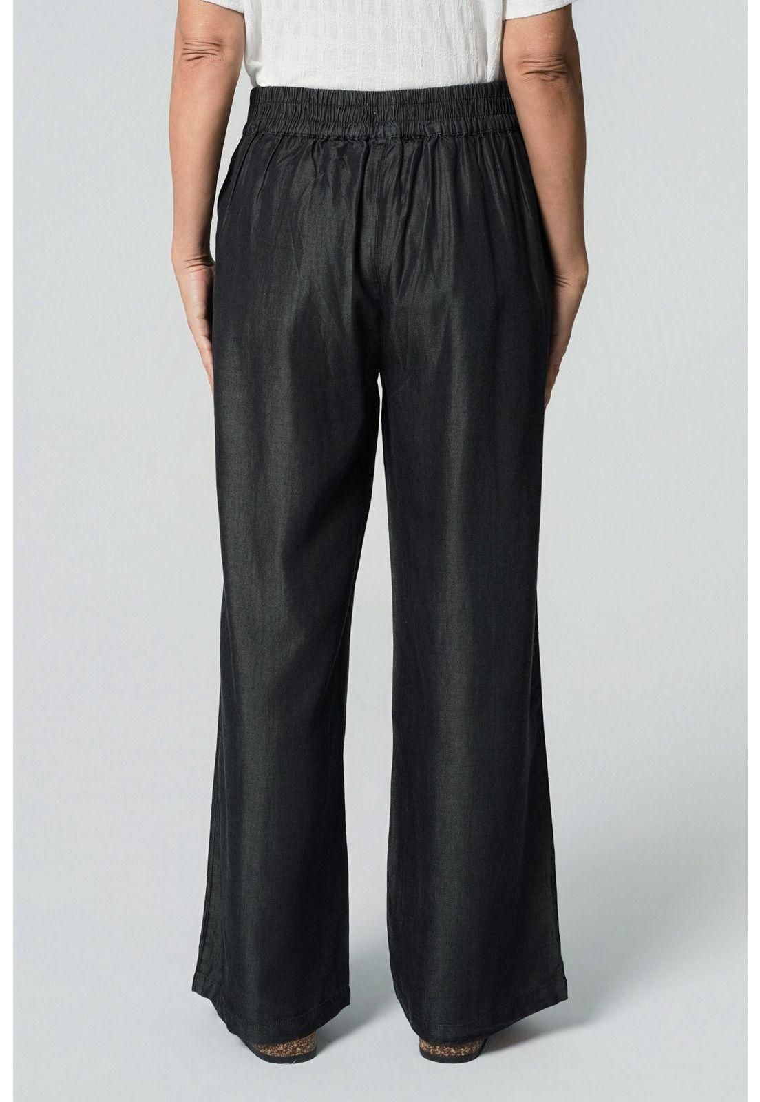 Jeans Wide Leg Mujer Negro-2