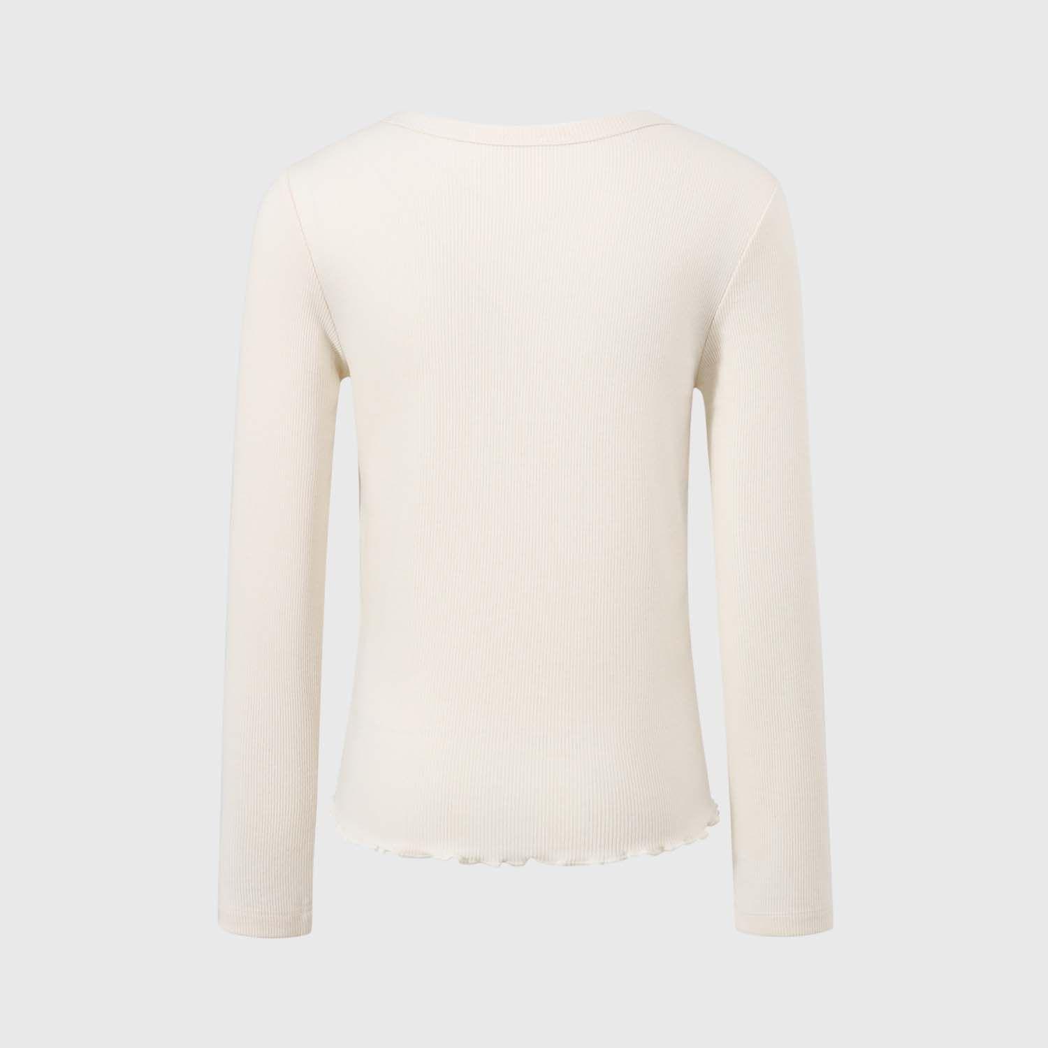 Polera Niña Rib Cut Beige Fashion's Park-1