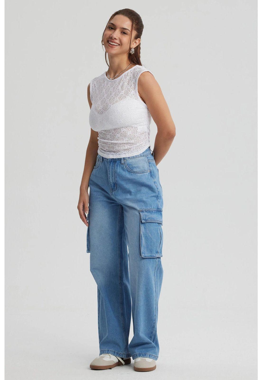 Polera Mujer Encaje Blanco - lV-3