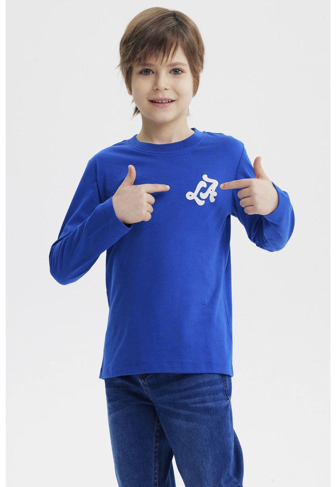 Polera Niño Slim Azul-0
