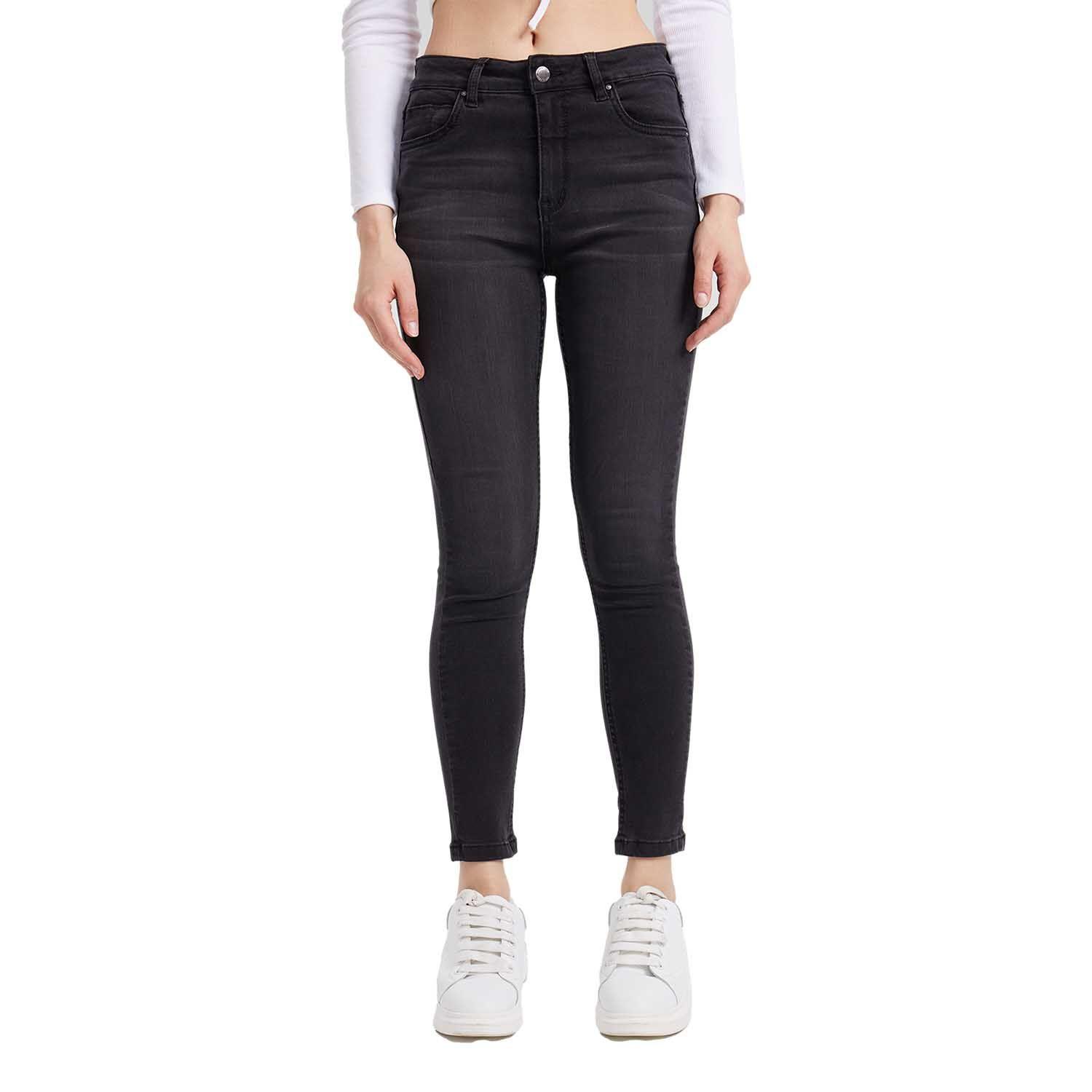Jeans Mujer Super Skinny Estela Negro-0