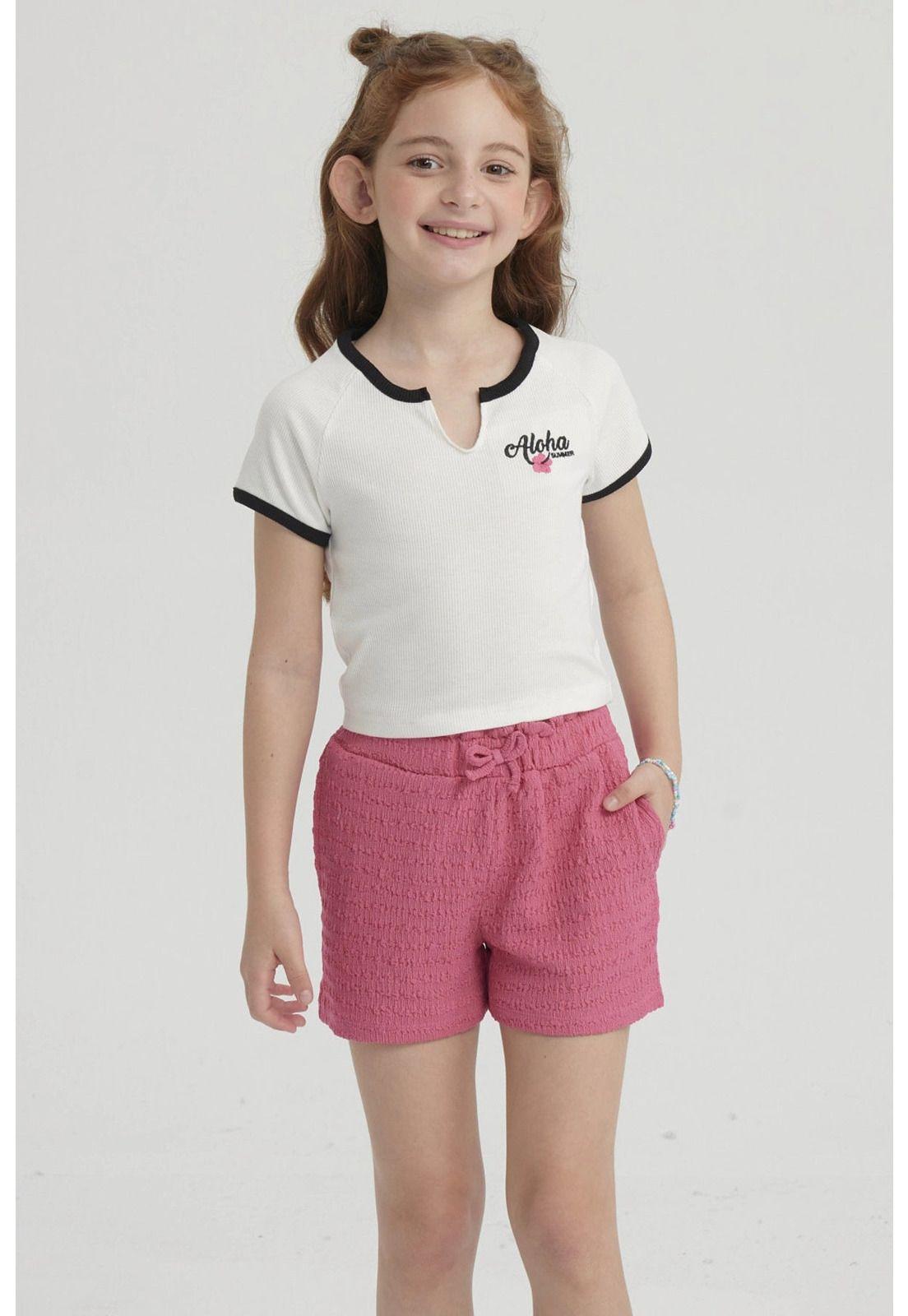 Polera Niña Summer Contraste Crudo-4