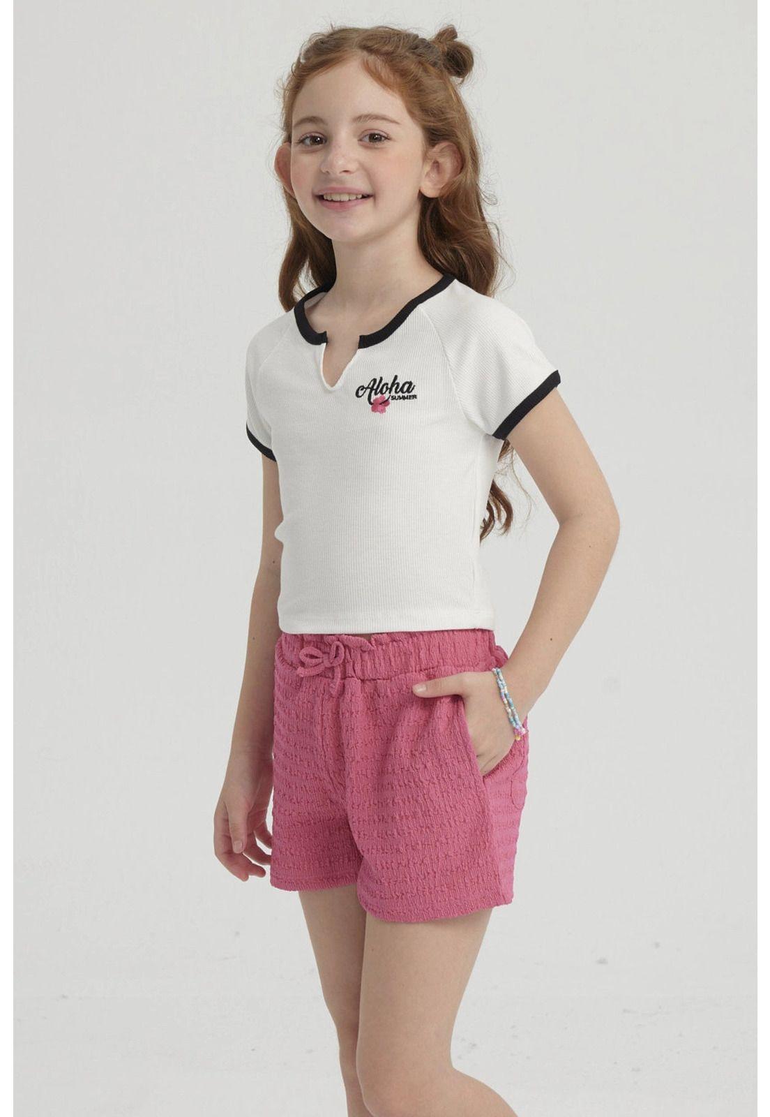 Polera Niña Summer Contraste Crudo-5