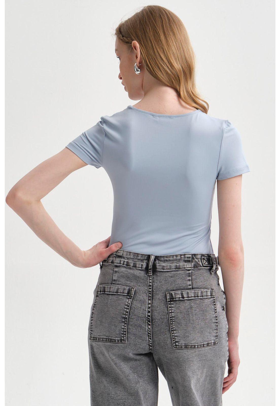 Polera Mujer Body Liso Celeste-1