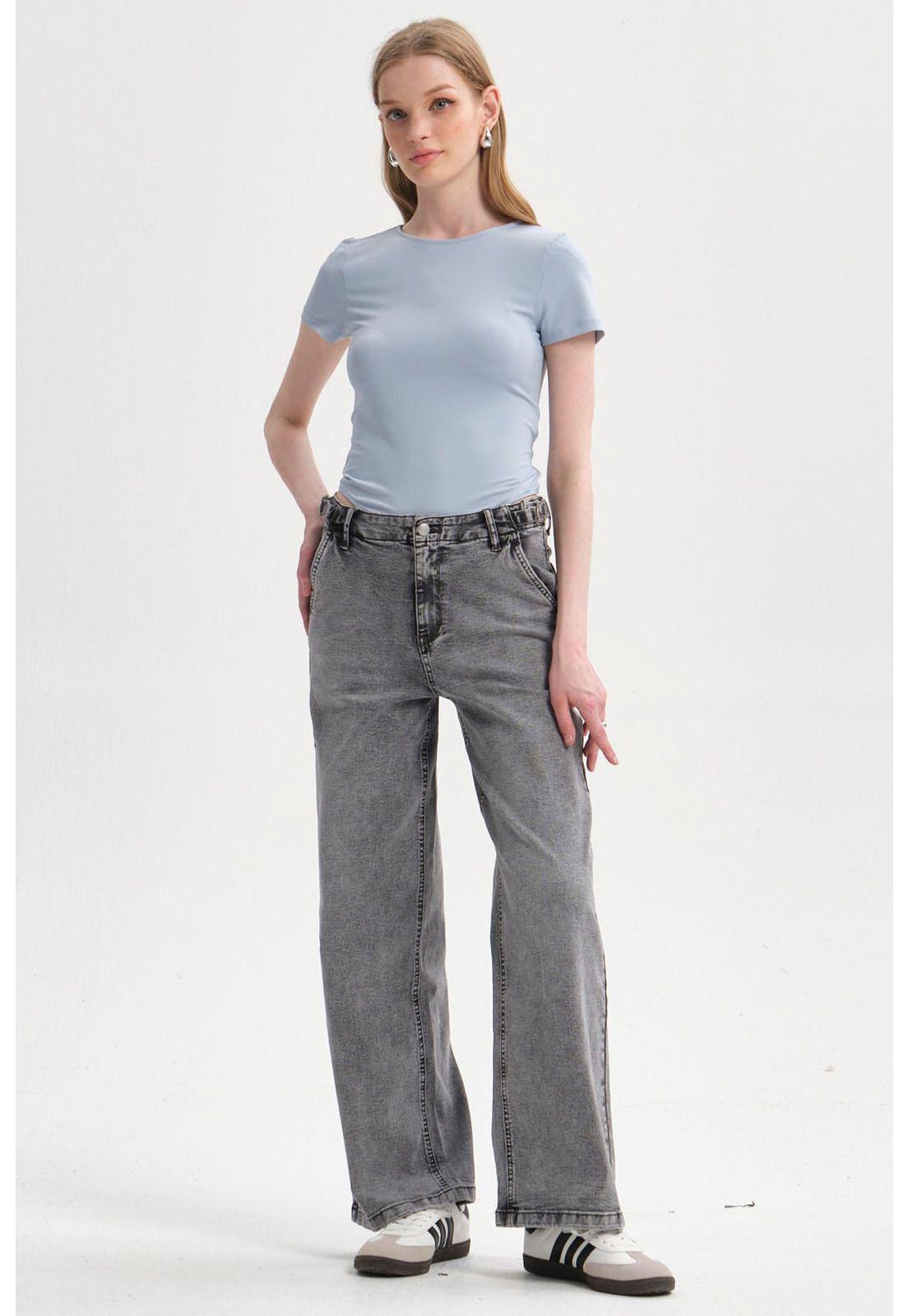 Polera Mujer Body Liso Celeste-3