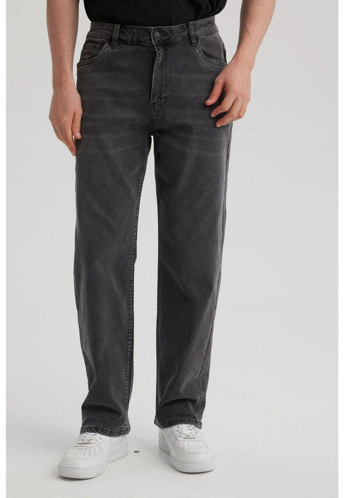 Jeans Hombre Slim Clásico Gris-0