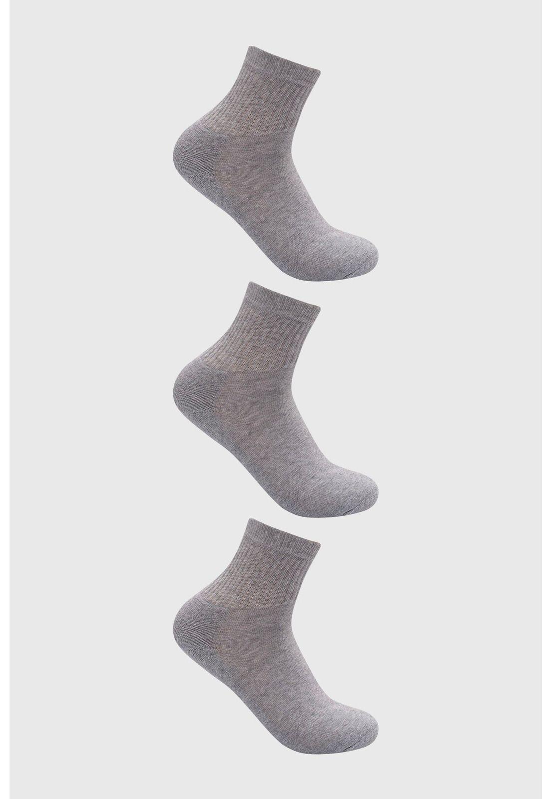 Calcetín Mujer Tripack Gris-0
