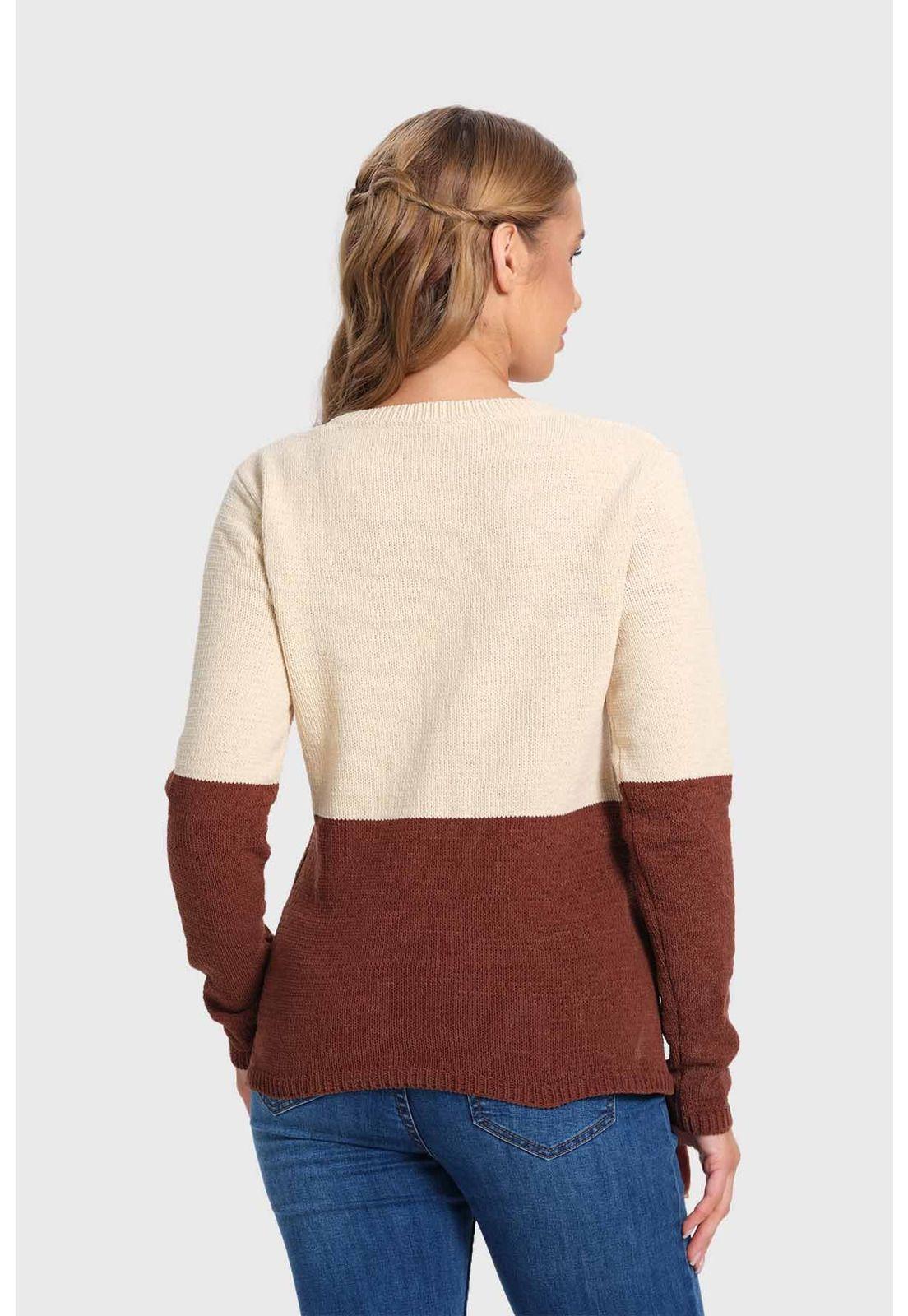 Sweater Mujer Chenille Café - ll-2
