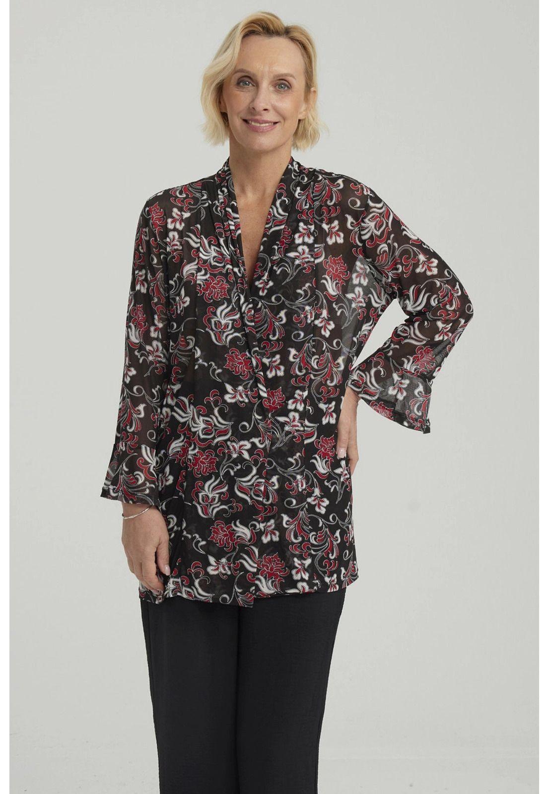 Polera Mujer Con Tapado Negro / Blanco-0