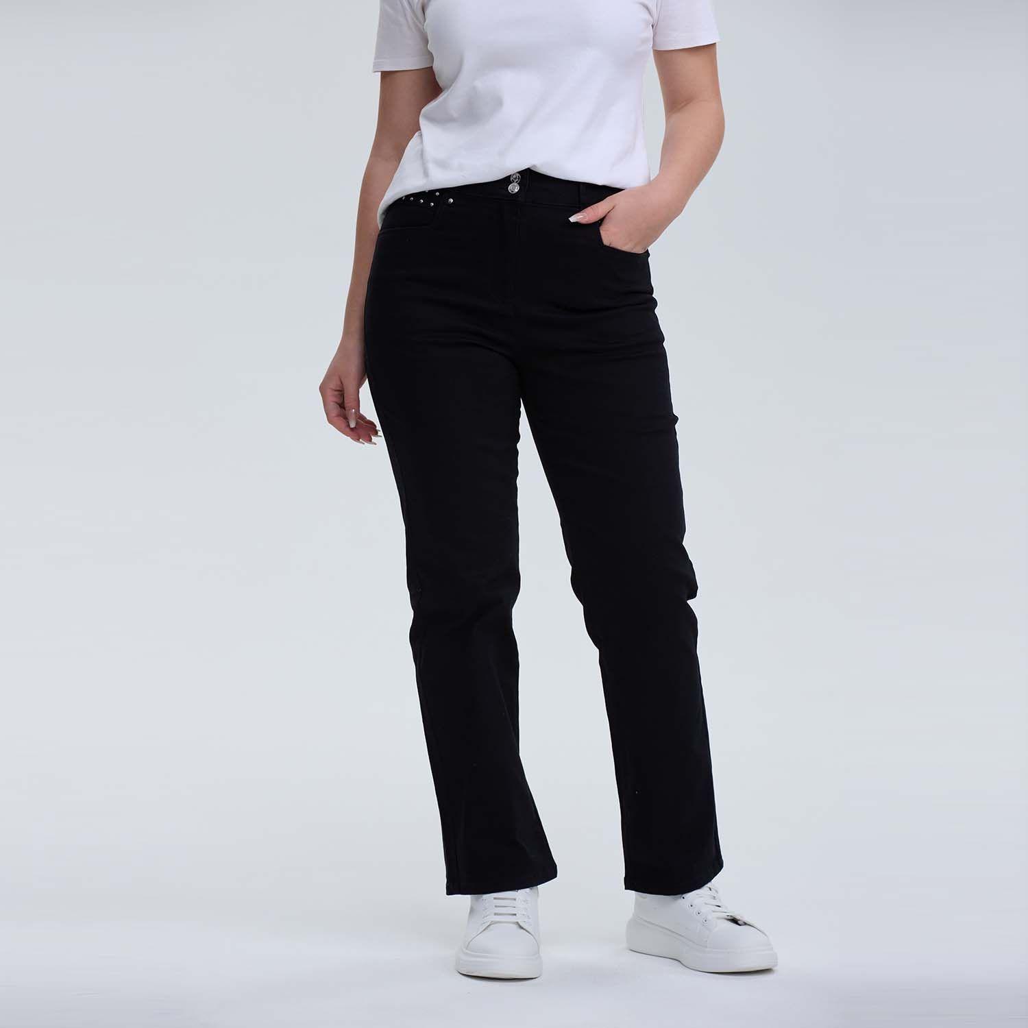 Pantalón Mujer Recto Sastrero Negro-0