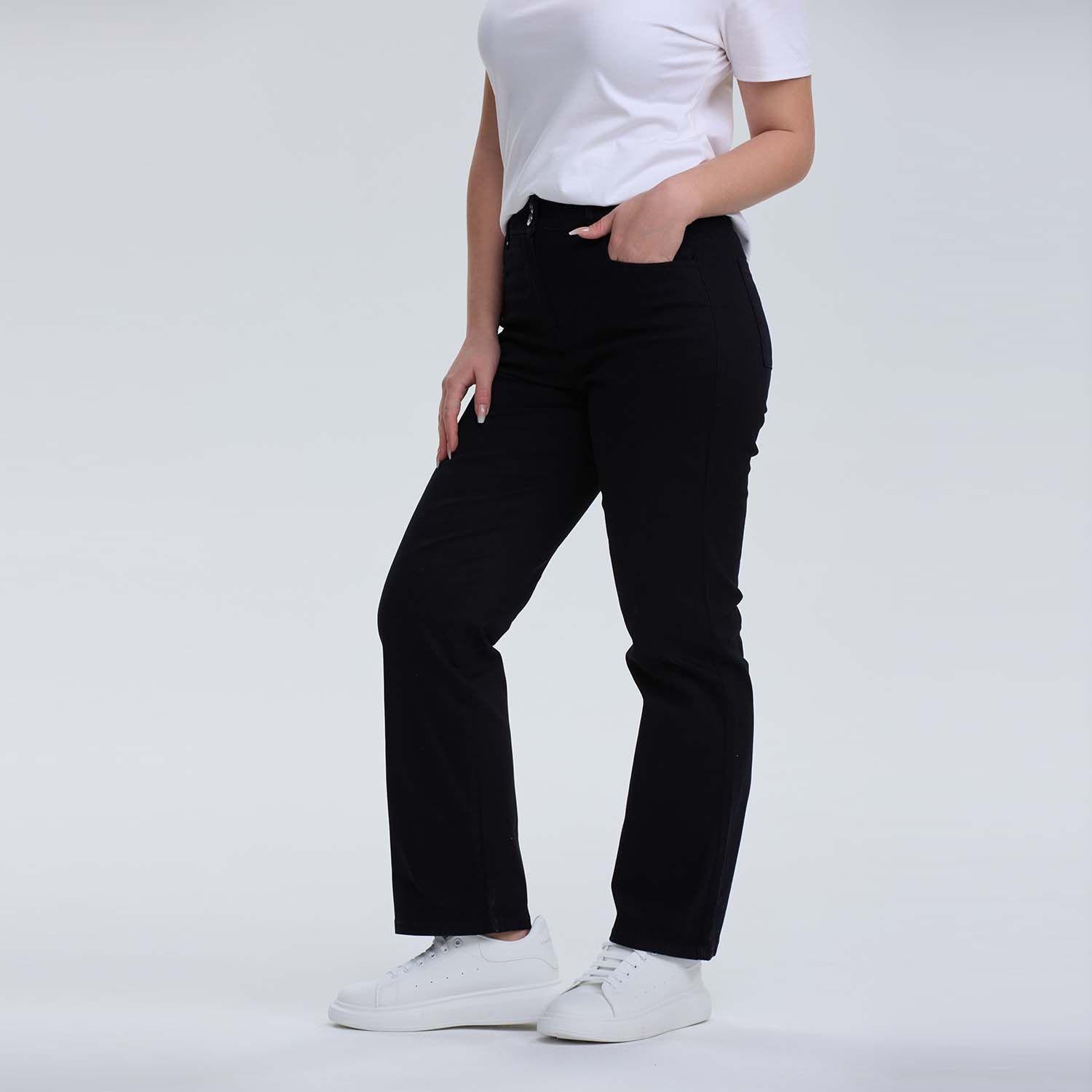Pantalón Mujer Recto Sastrero Negro-1
