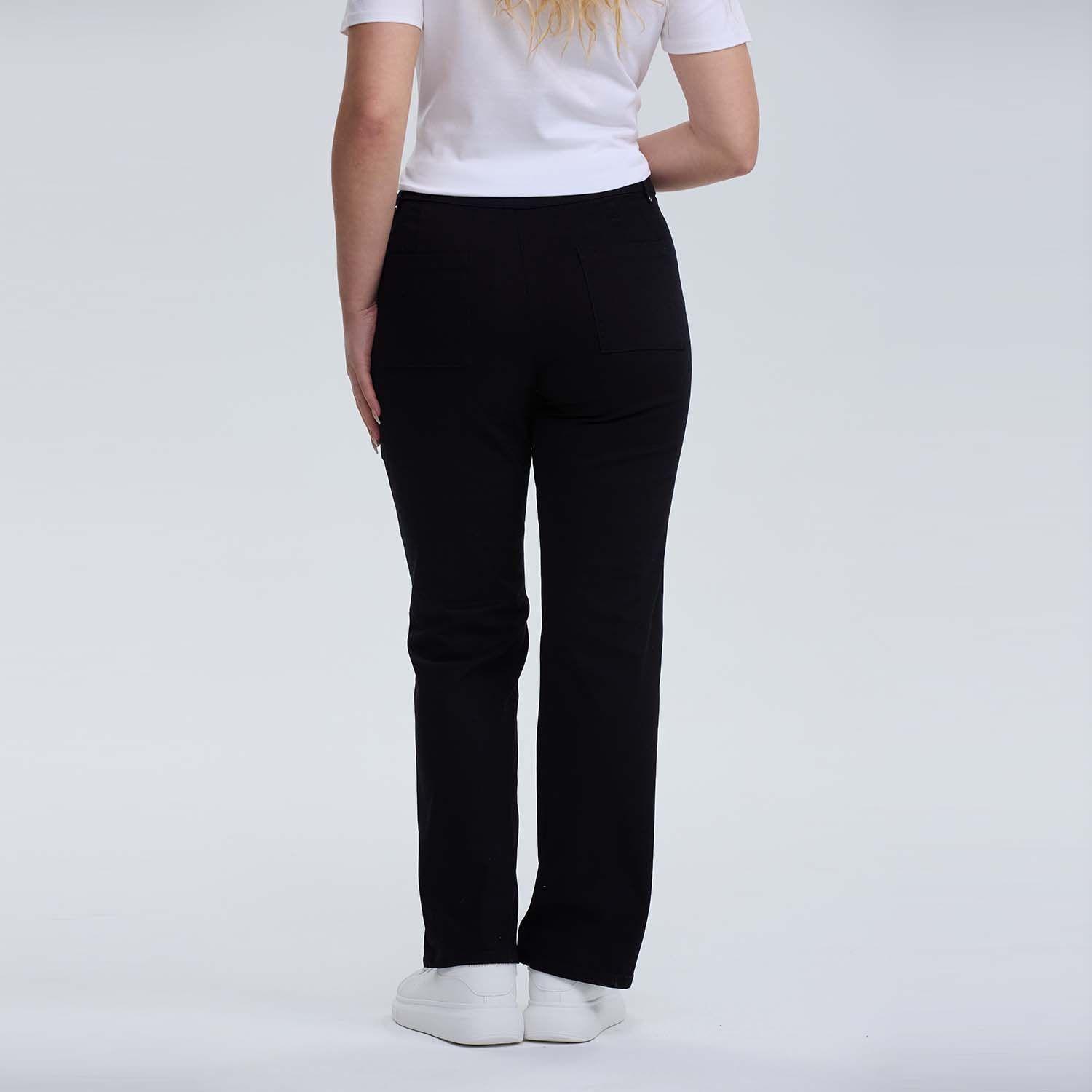 Pantalón Mujer Recto Sastrero Negro-2