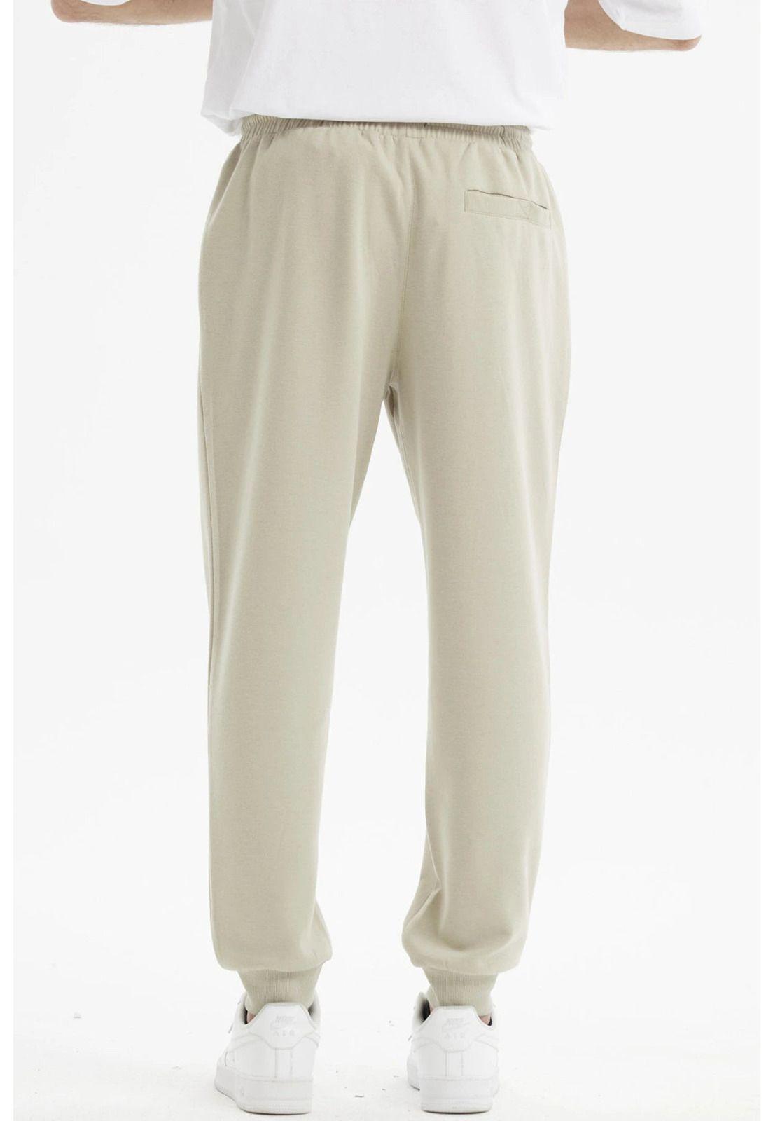 Pantalón Buzo Hombre Jogger Básico Beige Oscuro-2