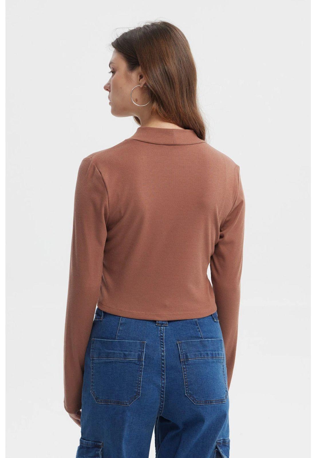 Polera Mujer Rib Camel - ll-2