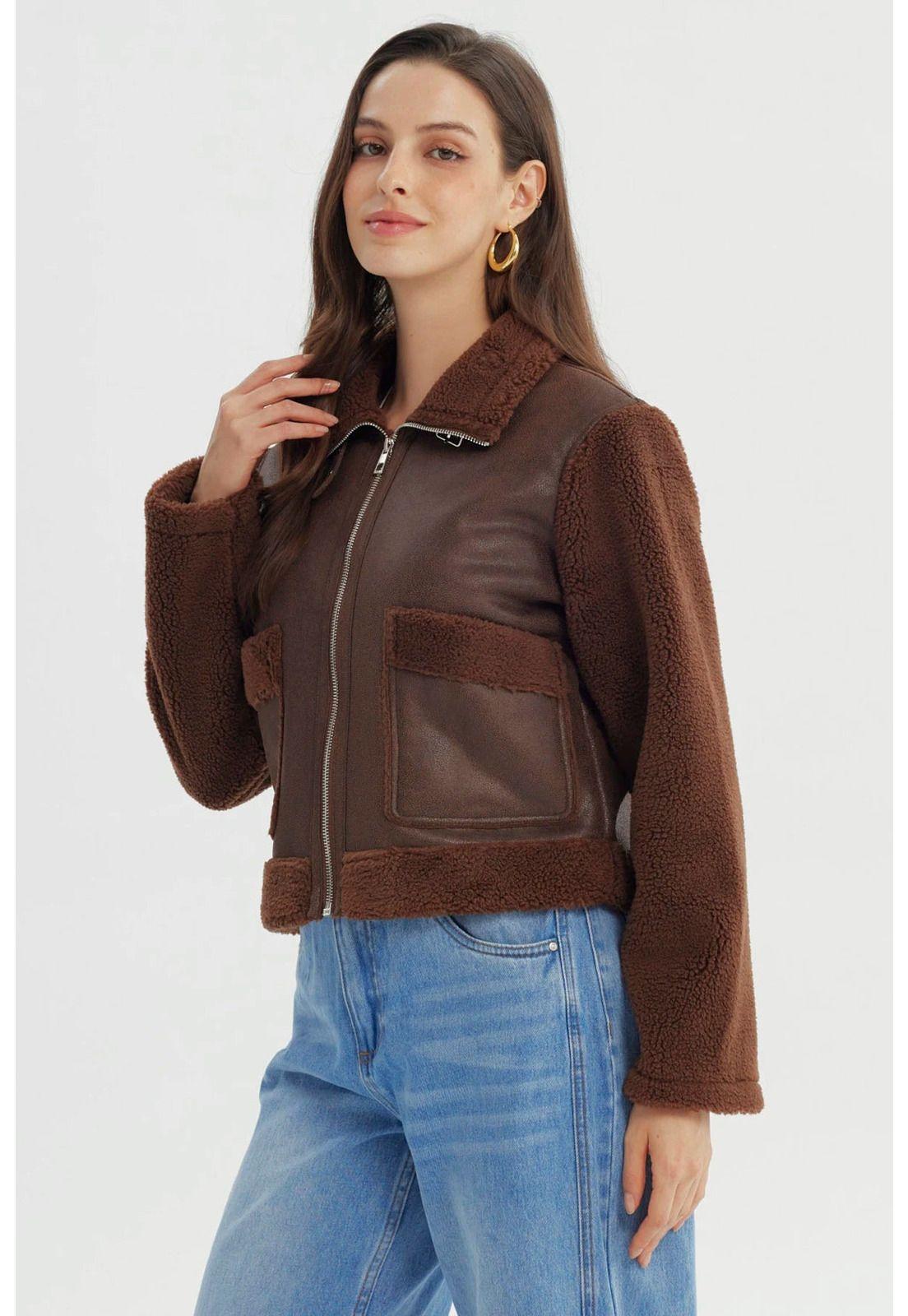 Chaqueta Mujer Bonded Café - ll-0