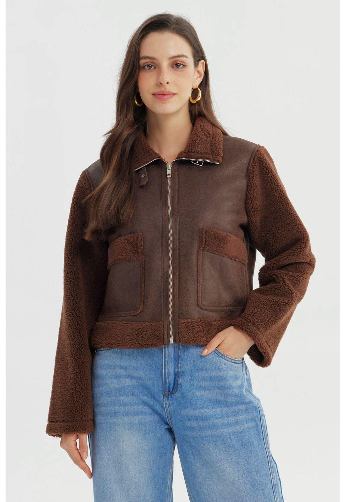 Chaqueta Mujer Bonded Café - ll-1