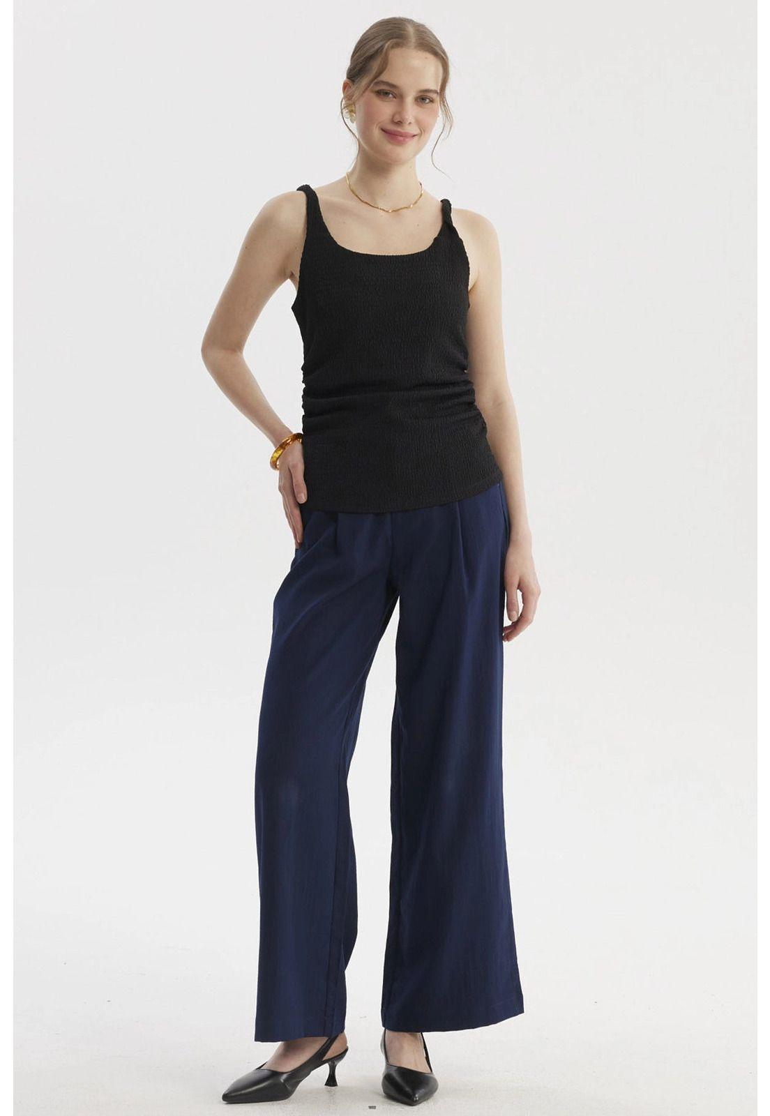 Polera Mujer Tirante Trenzado Negro-3