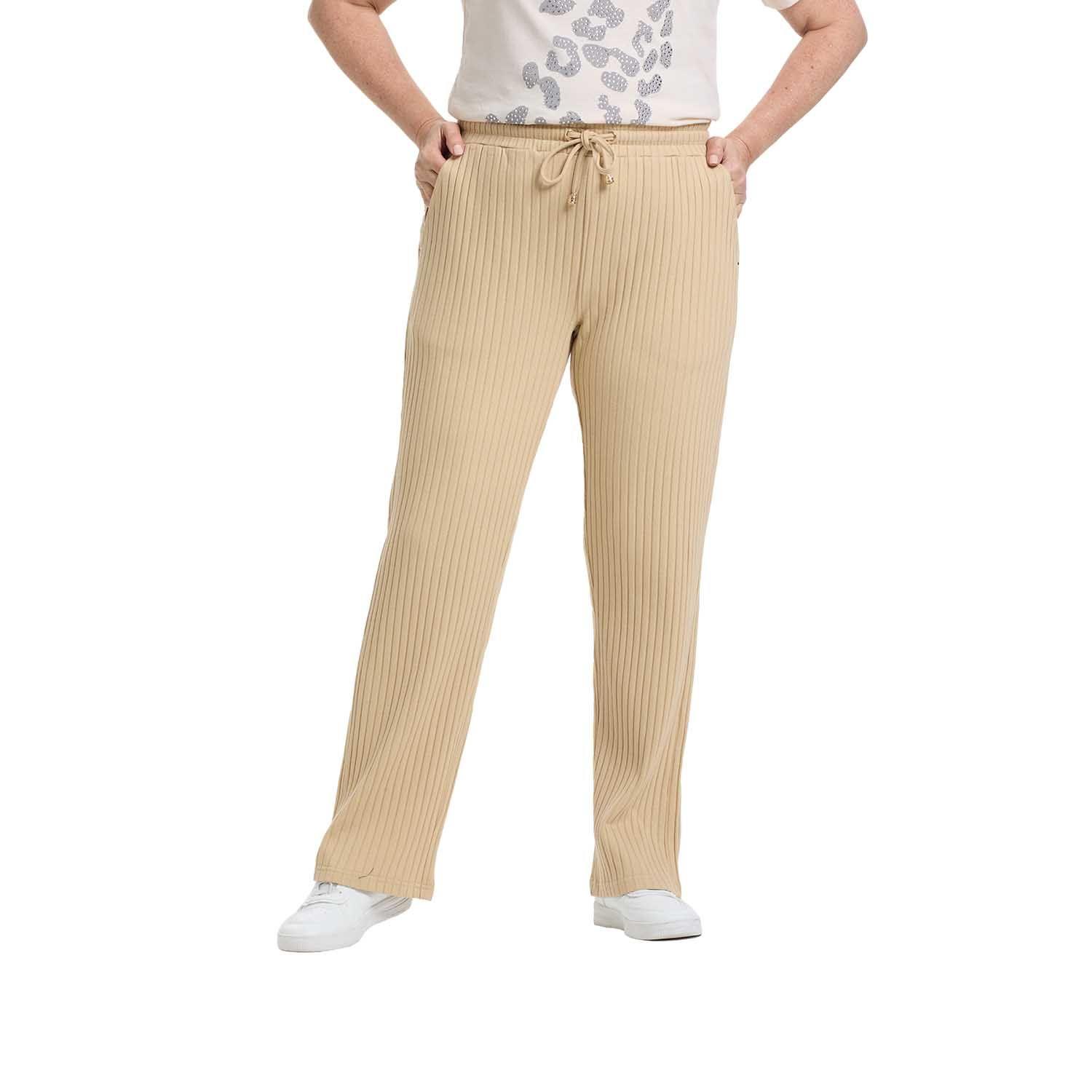 Pantalón Buzo Mujer Con Cordones Beige Fashion's Park-0