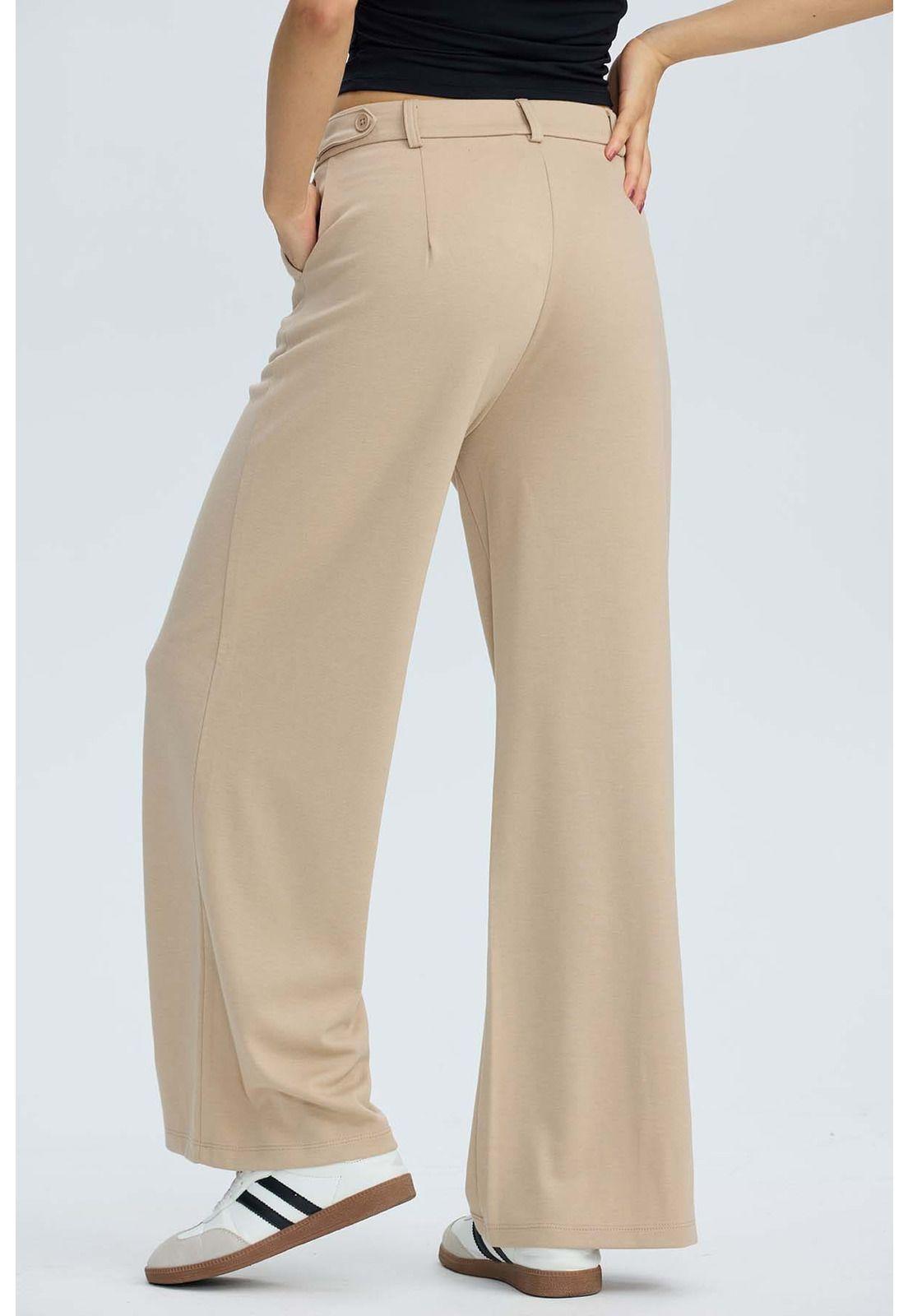 Pantalón Mujer Sastrero Beige-2