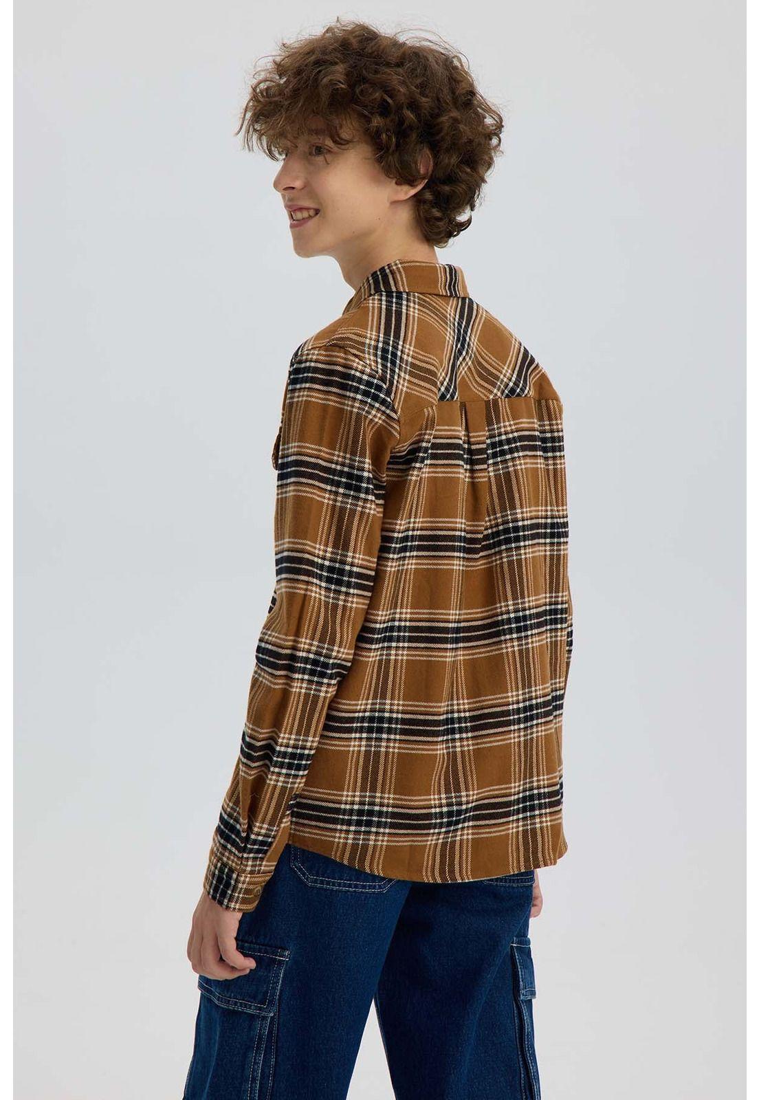 Camisa Niño Cuadrillé Camel-2