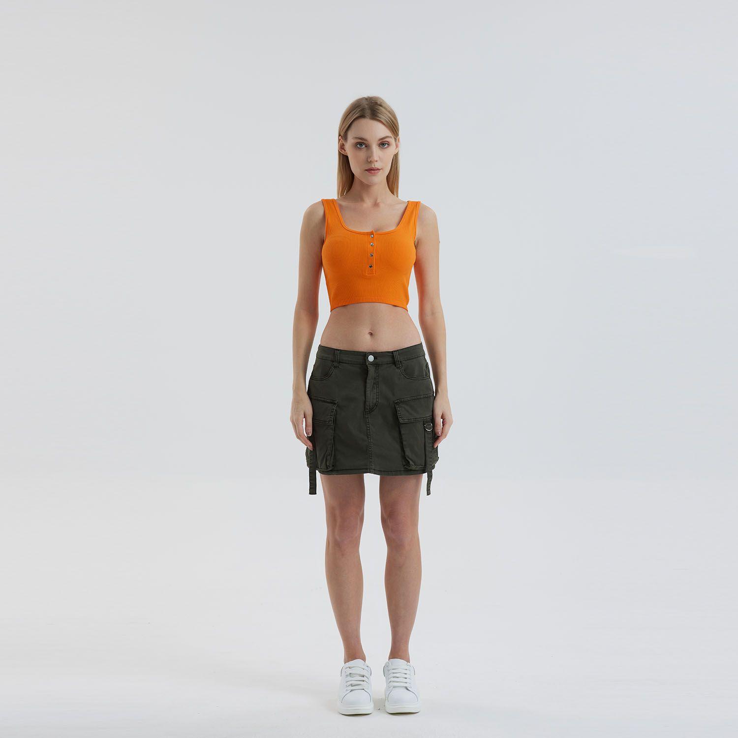 Polera Mujer Rulé En Basta Naranjo-3