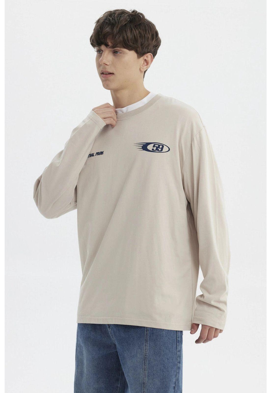 Polera Hombre Slim Beige Oscuro - ll-1