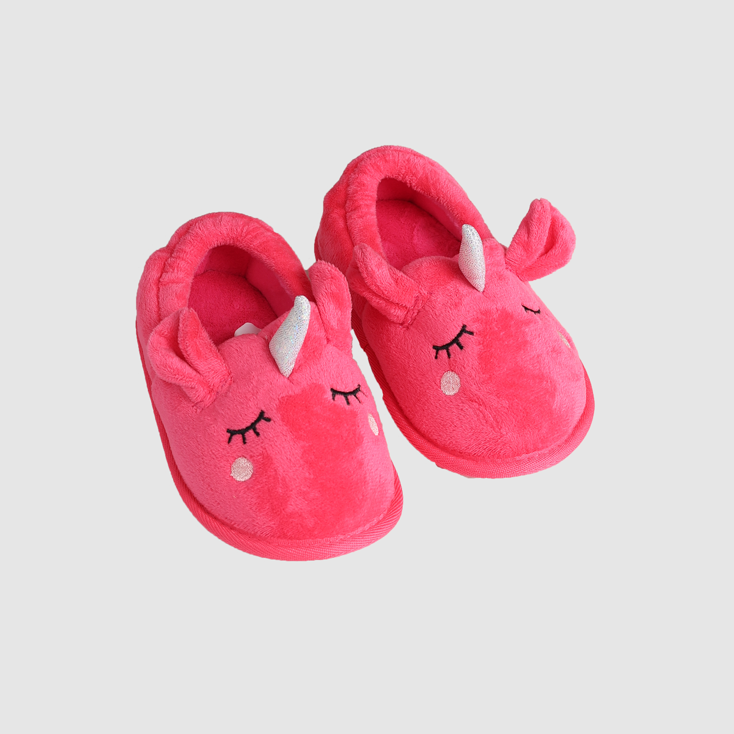 Pantufla Niña Animales Fucsia-1