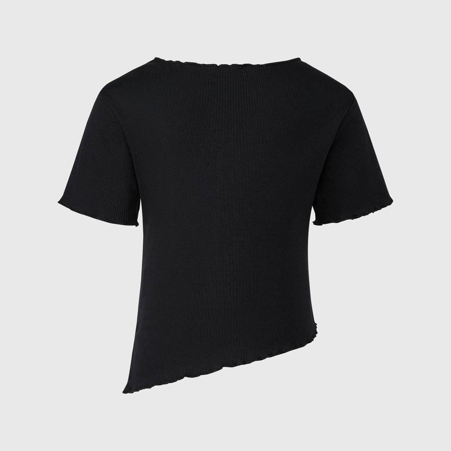 Polera Niña Rib Print Negro Fsp Fashion's Park-1