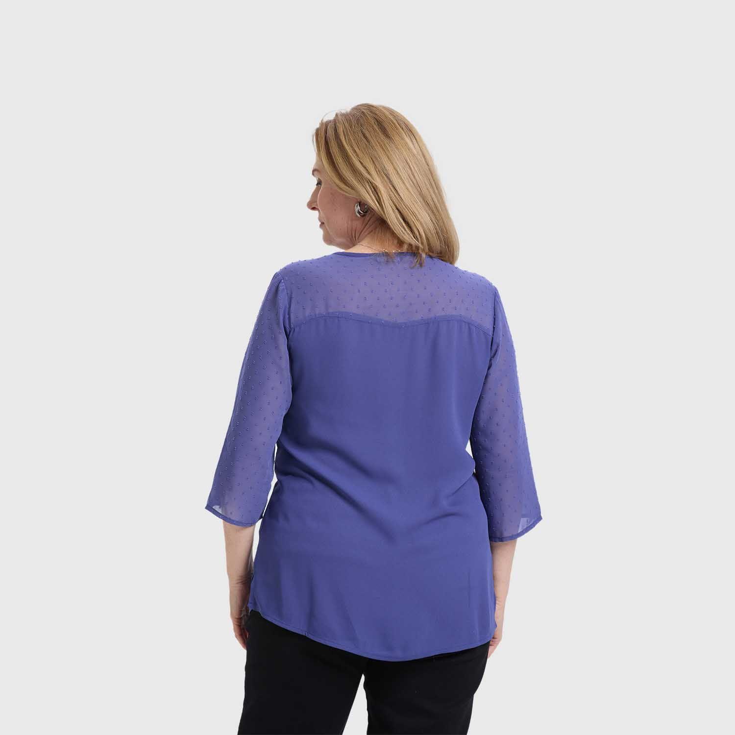 Blusa Mujer Cuello V Rapport Azul Fashion's Park-2