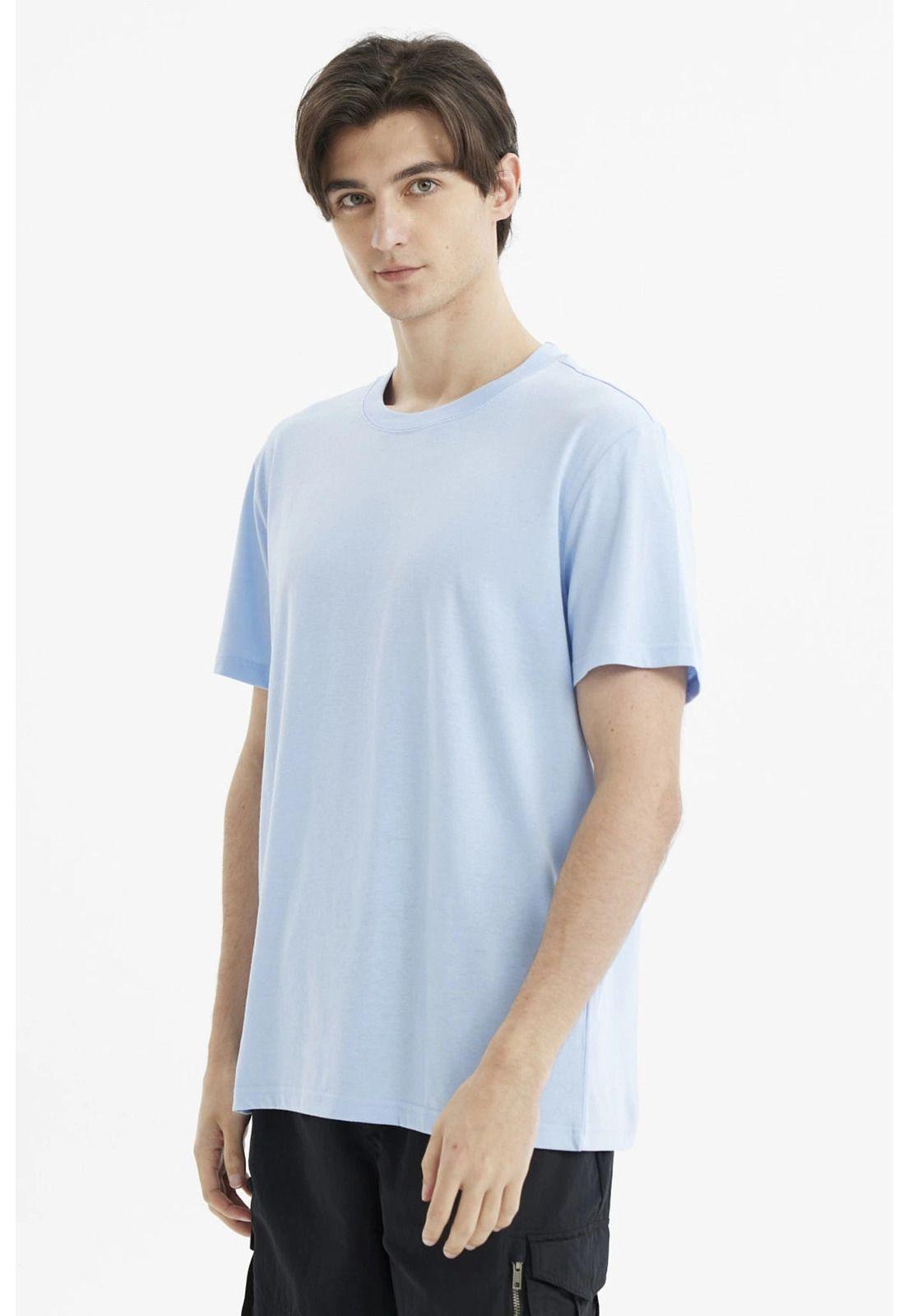 Polera Hombre Long Fit Básica Celeste- ll-1