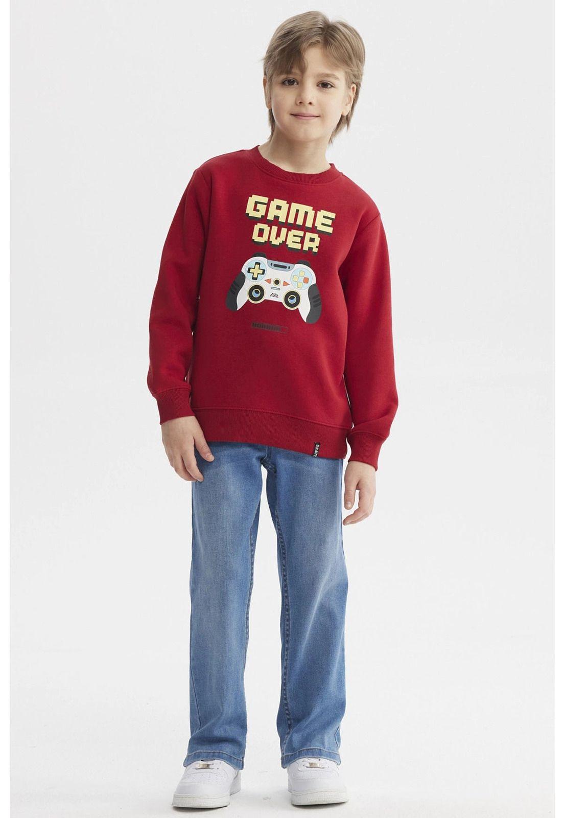 Polerón Niño Básico Toddler Rojo Oscuro-3