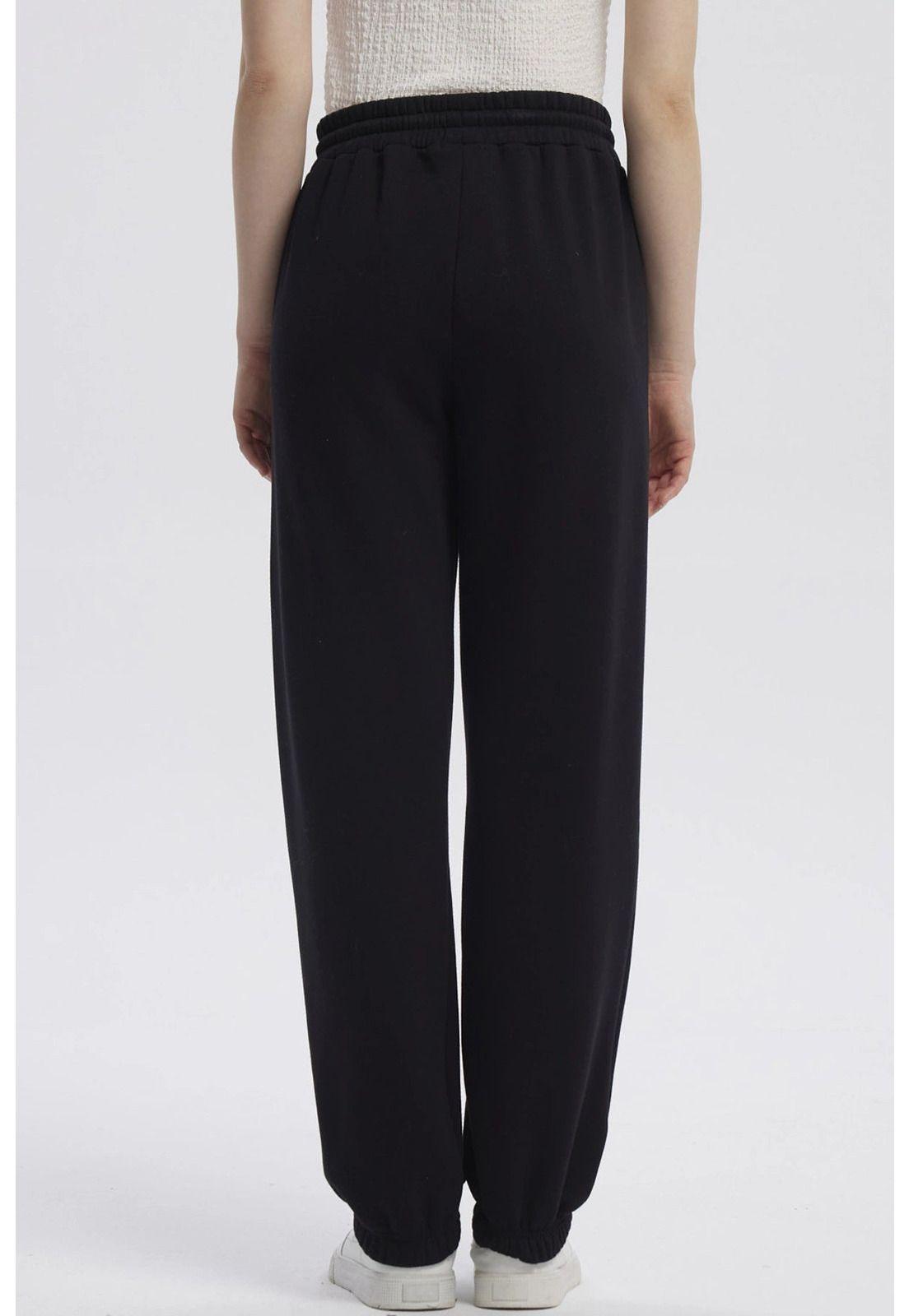 Pantalón Buzo Mujer Jogger Negro - V-2