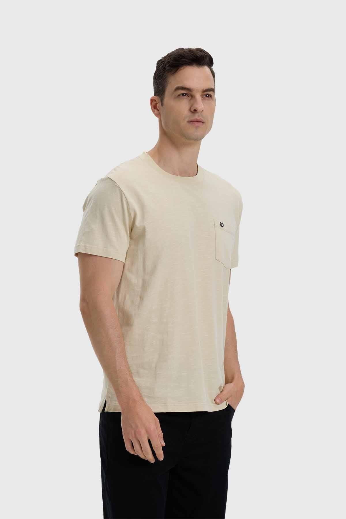 Polera Hombre Con Bolsillo Beige-1