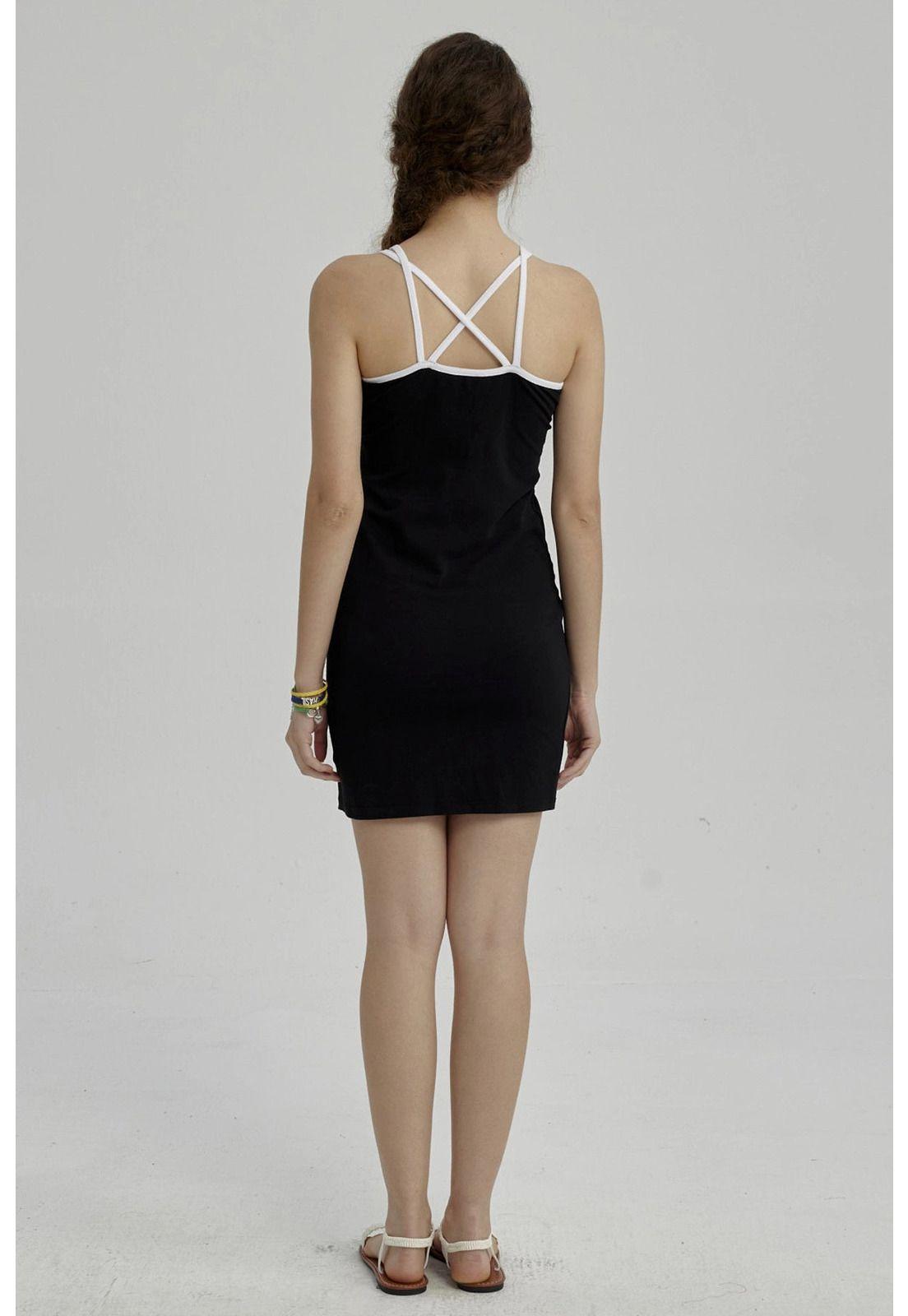 Vestido Niña Cruzado De Espalda Negro-2