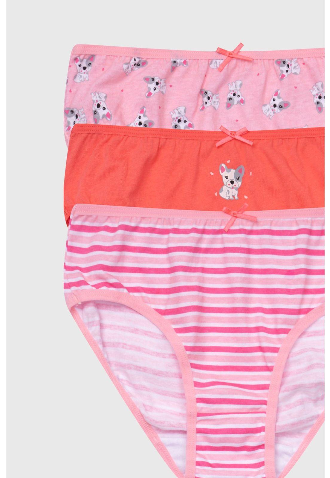 Calzón Niña Tripack Palo Rosa-1