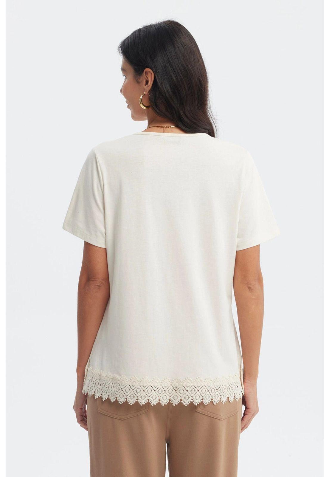Polera Mujer Detalle Cuello Crema-2