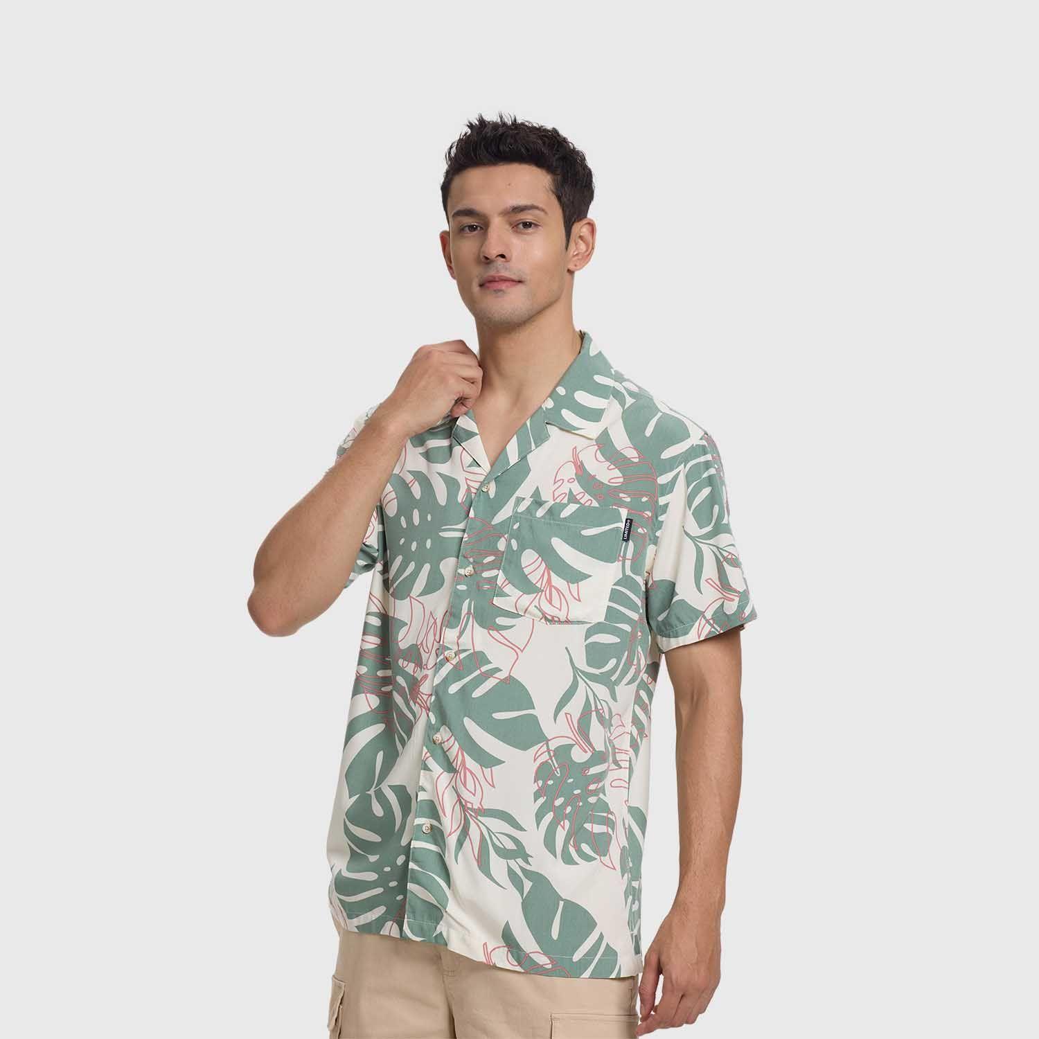 Camisa Hombre Guayabera Tropical Beige Fashion's Park-1