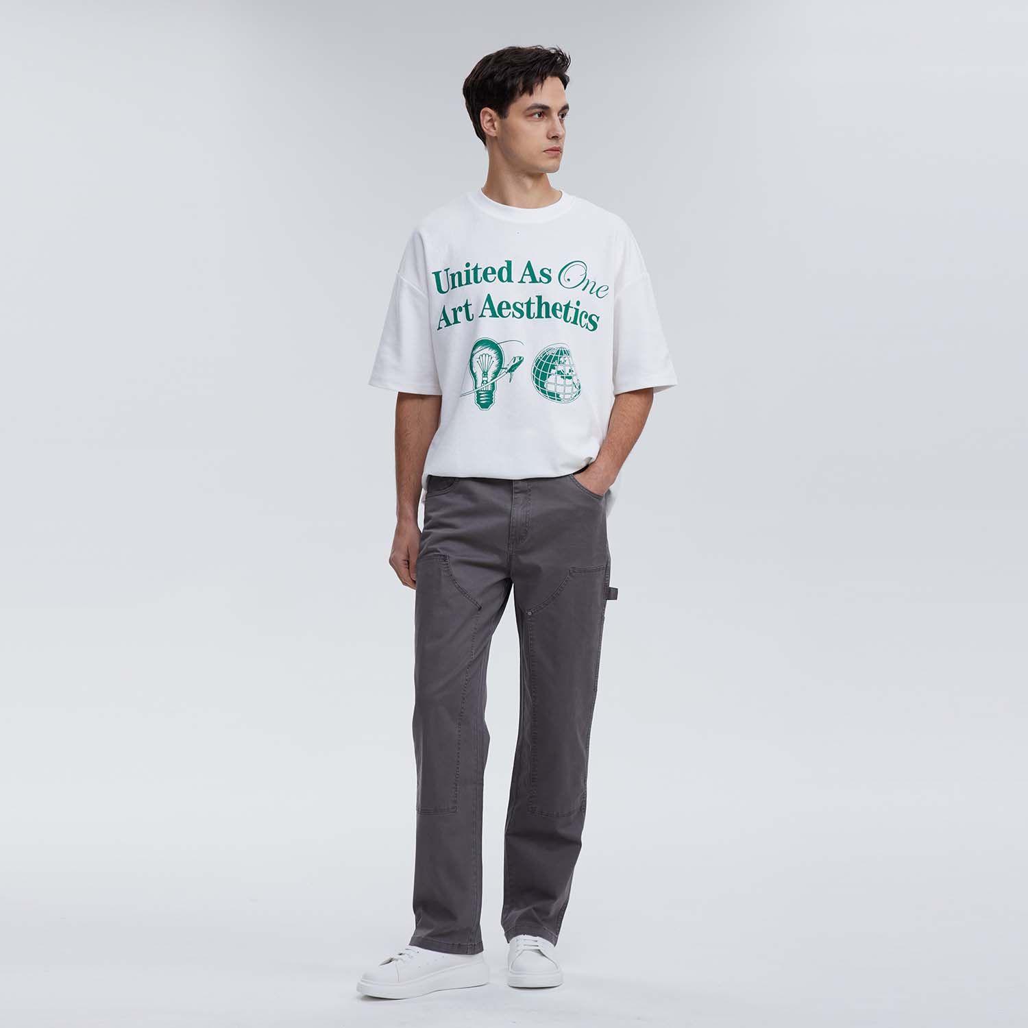 Pantalón Hombre Cargo Double Knee Gris-3