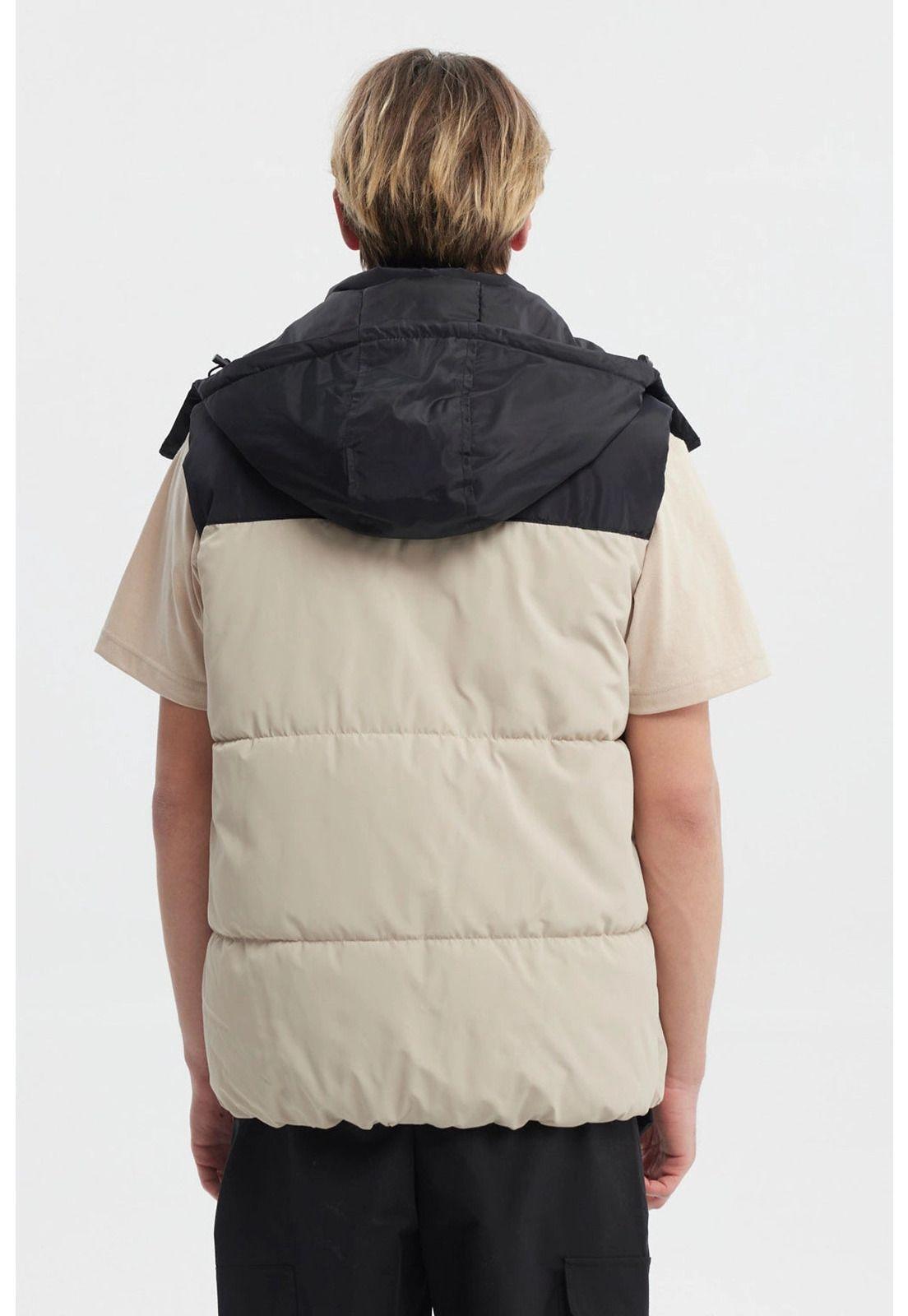 Parka Hombre Puffa Bicolor Beige-2